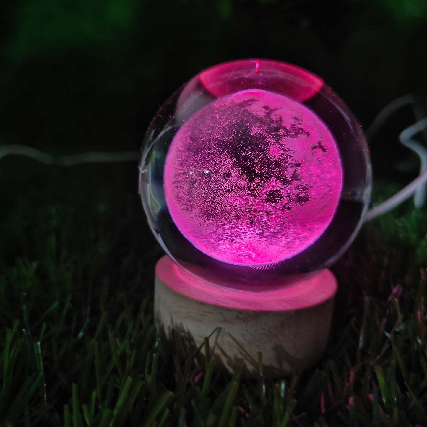 Multicolor 3D Earth Crystal Ball Lamp For Home / Office / Bedroom