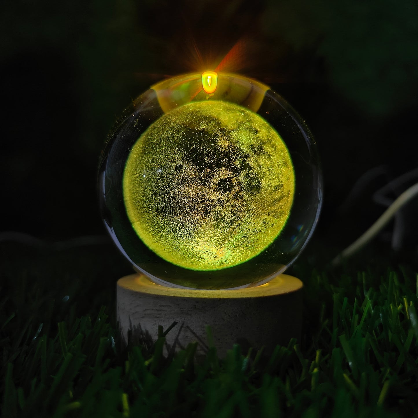 Multicolor 3D Earth Crystal Ball Lamp For Home / Office / Bedroom