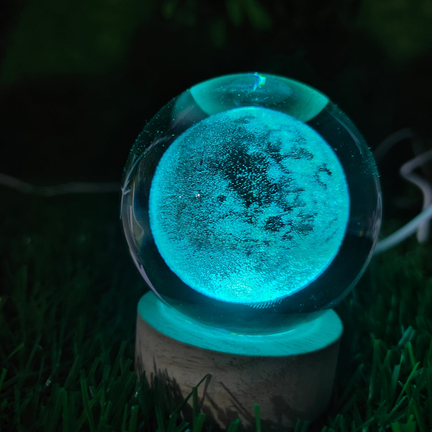 Multicolor 3D Earth Crystal Ball Lamp For Home / Office / Bedroom