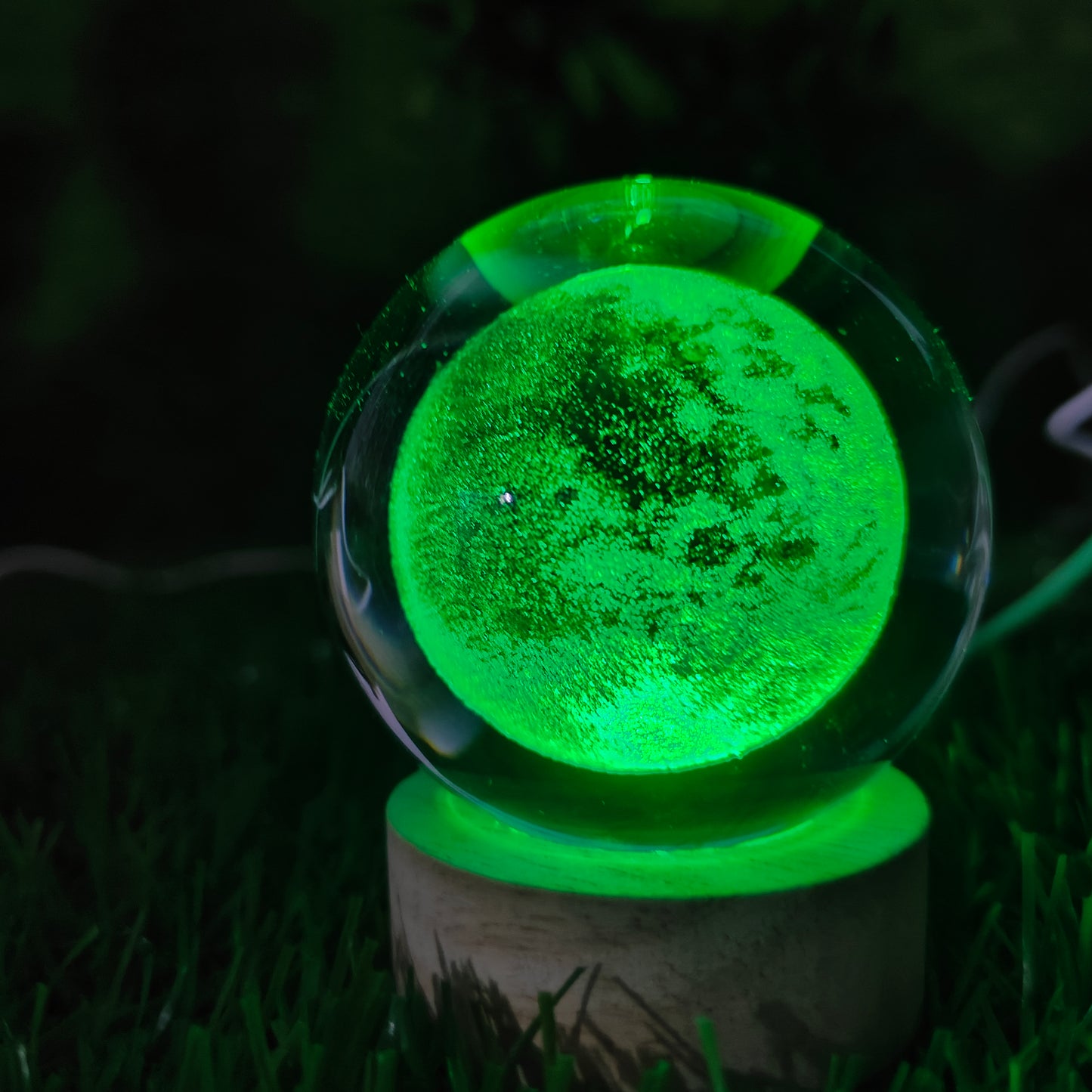 Multicolor 3D Earth Crystal Ball Lamp For Home / Office / Bedroom