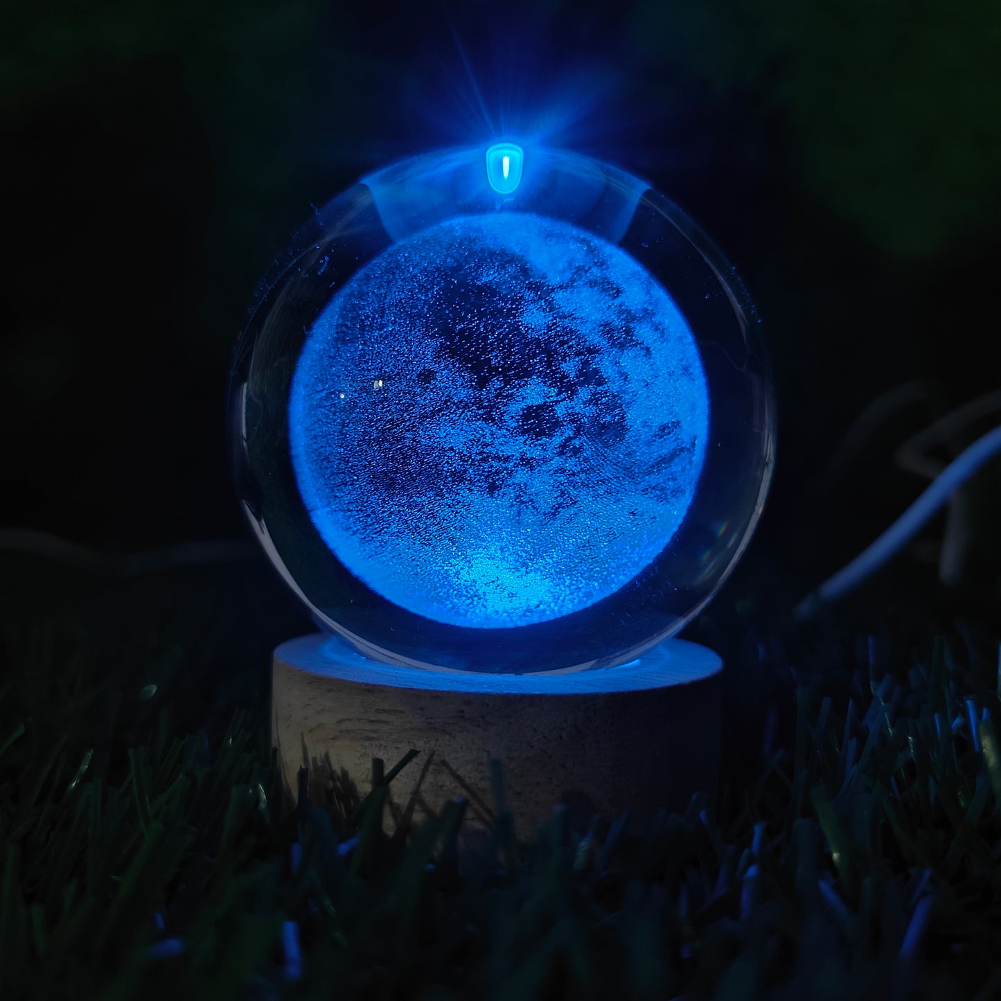 Multicolor 3D Earth Crystal Ball Lamp For Home / Office / Bedroom