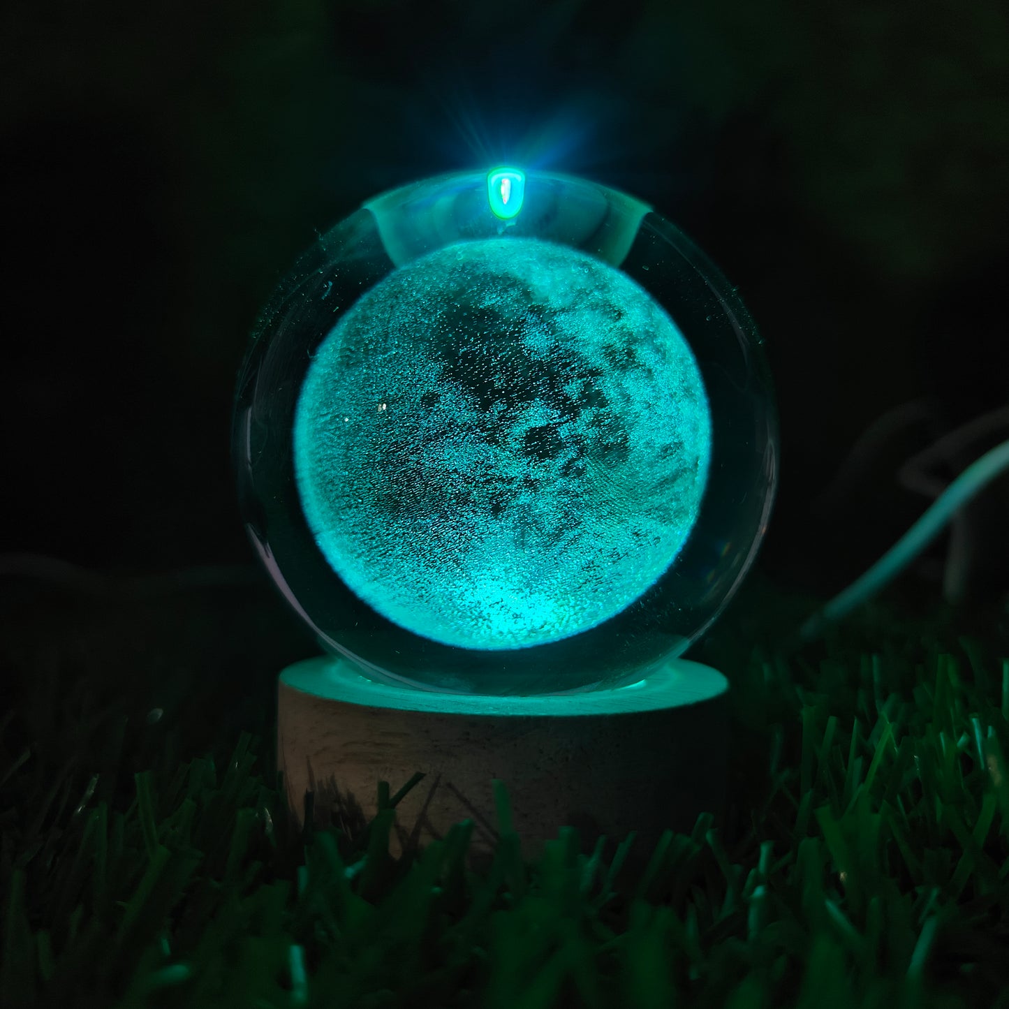 Multicolor 3D Earth Crystal Ball Lamp For Home / Office / Bedroom