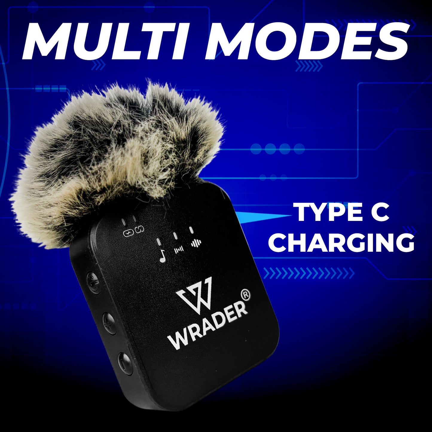 🎤 WRADER K205 Wireless Microphone – Multi-Mode, Crystal Clear Audio for All Devices