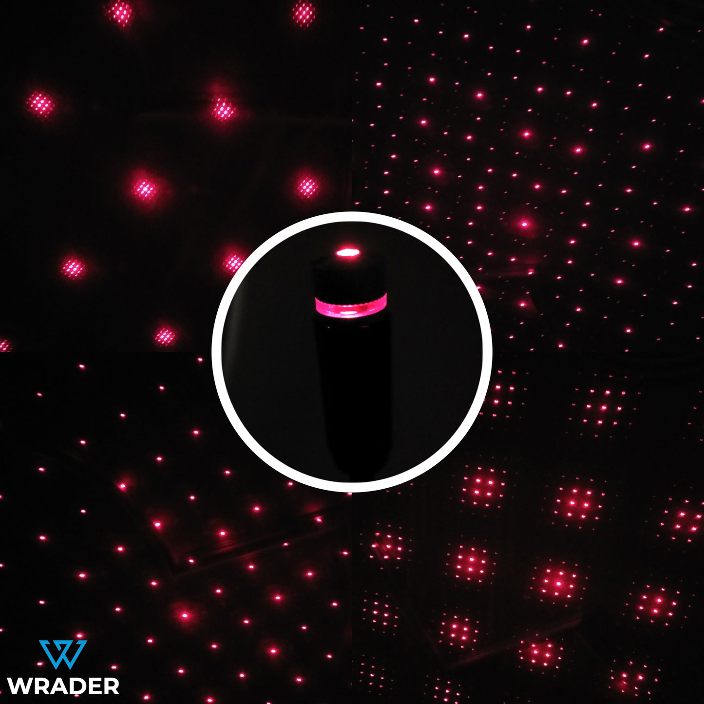 WRADER UPGRADED VERSION 2.0 Car LED Roof Light Flexible 360 Degree Star Light for Cars Trucks Bedroom Home Décor Hall Garage