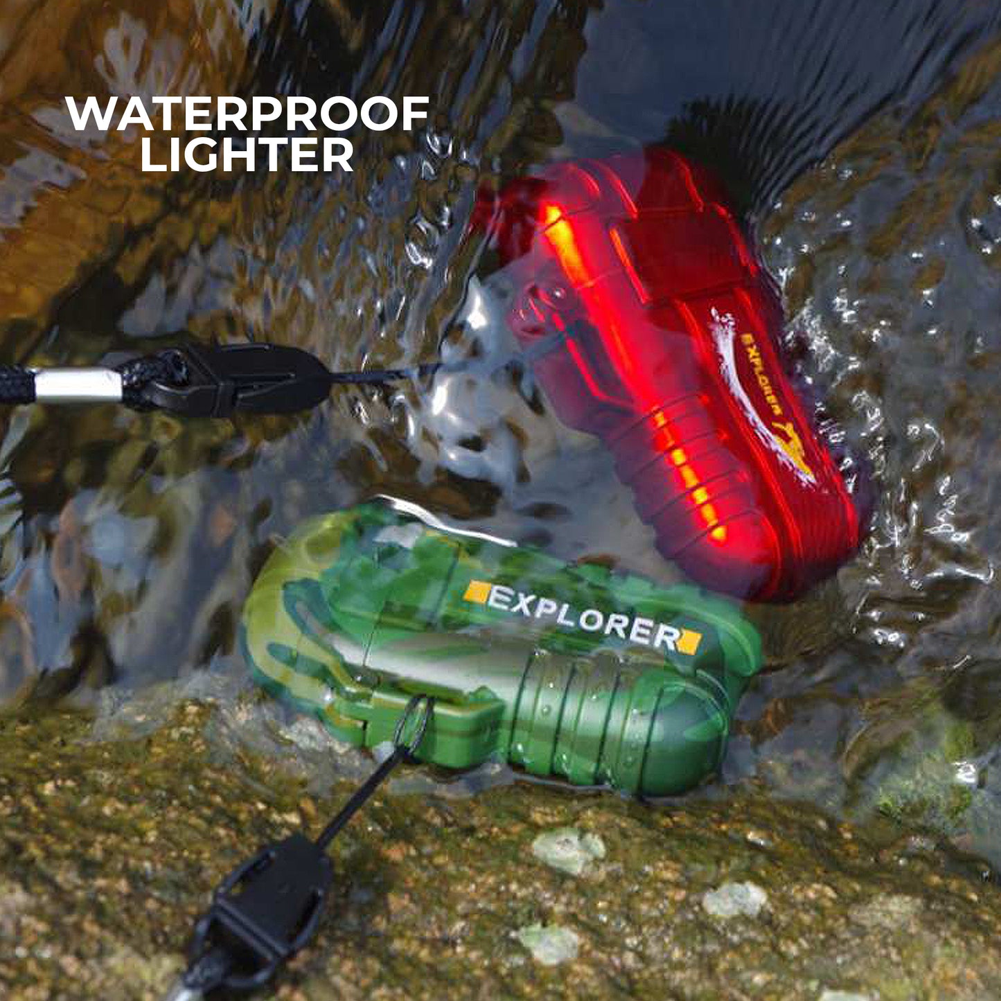 WRADER UPGRADED VERSION WATERPROOF Flameless Electric Lighter Dual Arc Plasma Beam Lighter USB Rechargeable Lighter Windproof Portable Lighter No Butane Ideal Cigarette Lighter for Camping Hiking Travelling and Indoor Outdoor Activities (Military Green)