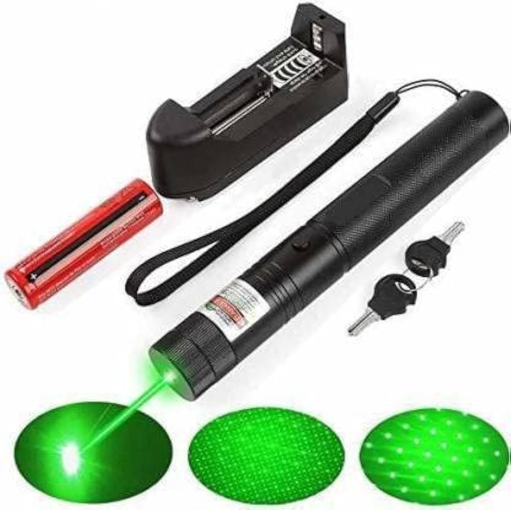 WRADER RECHARGEABLE GREEN LASER LIGHT TORCH WITH ON/OFF LOCK (Green)