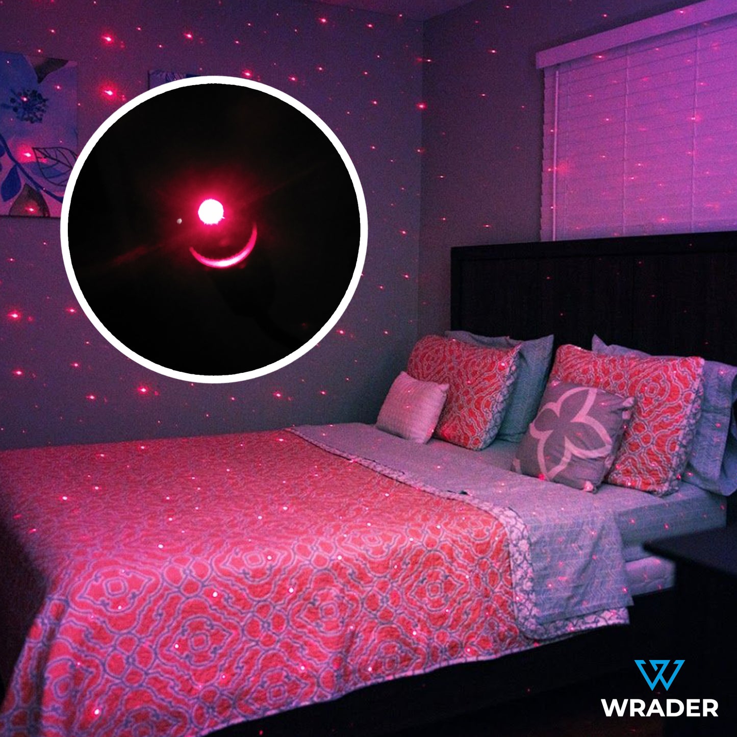 WRADER UPGRADED VERSION 2.0 Car LED Roof Light Flexible 360 Degree Star Light for Cars Trucks Bedroom Home Décor Hall Garage