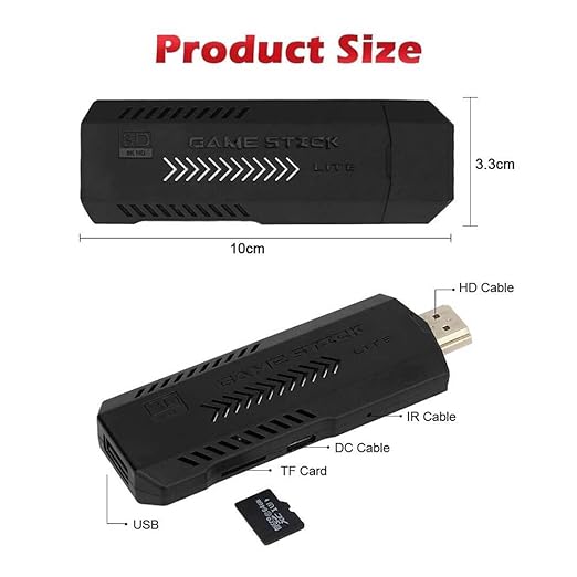 X2 Game Stick with 3D Games & 2.4G Wireless Controller Plug & Play Retro Gaming Console