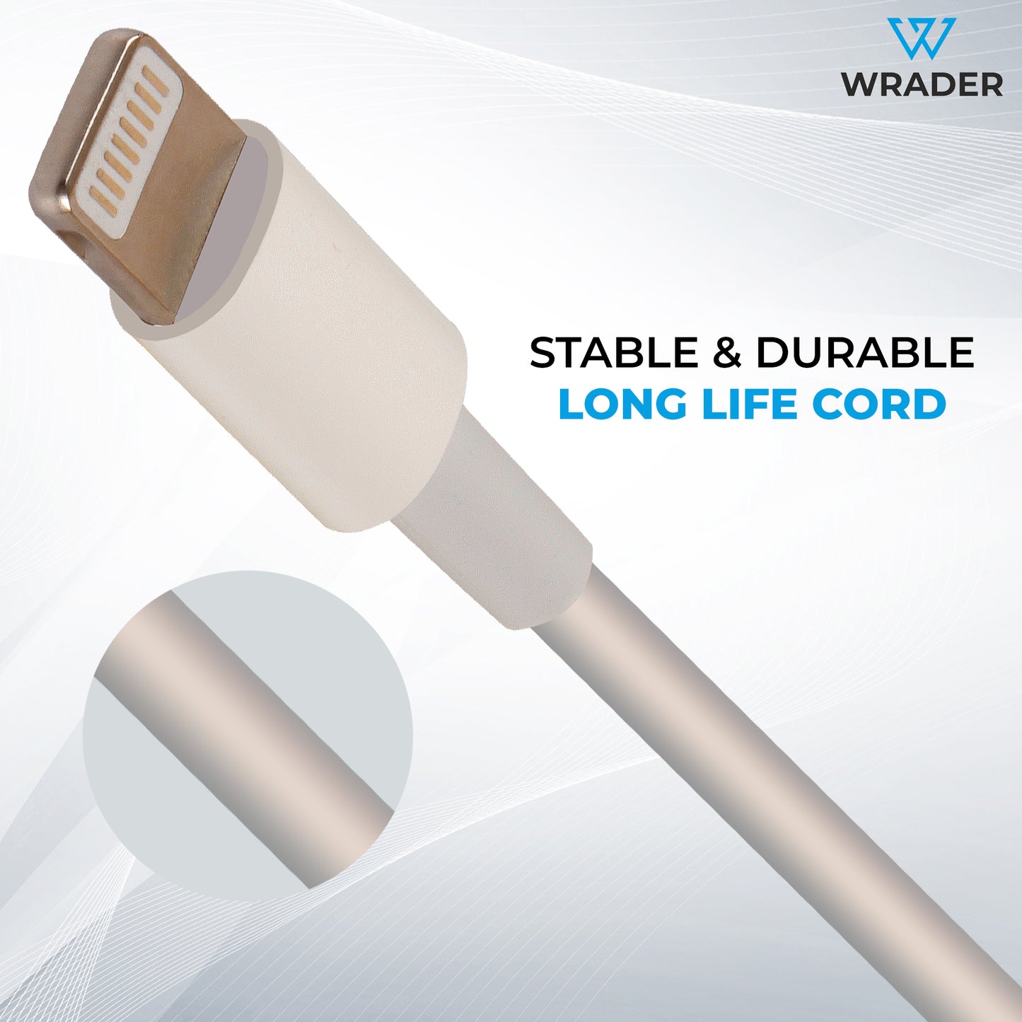 WRADER Lightning Cable 1 m iphone Fast Charging Lightning Port Cable for IPads, IPod, IPhone
