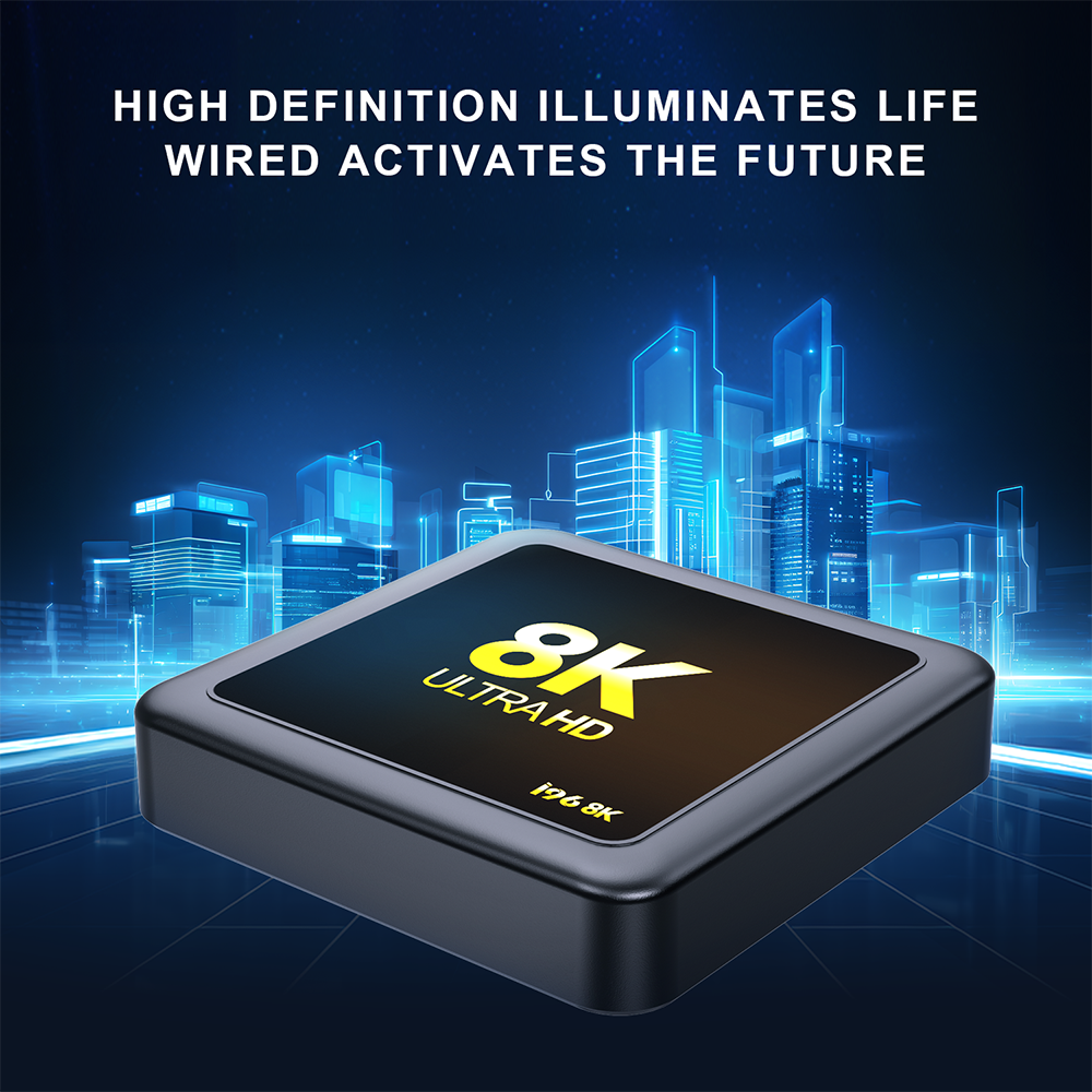 I96 Android TV Box with Voice Control – 1080p Full HD Streaming
