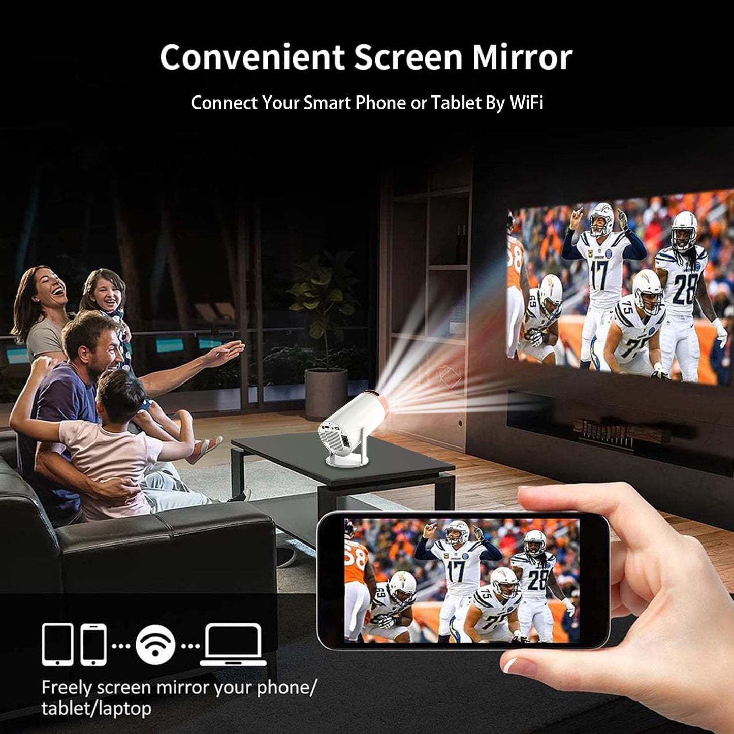 Mini LED Projector | High-Resolution Display | LED Light Source | Compact & Budget-Friendly