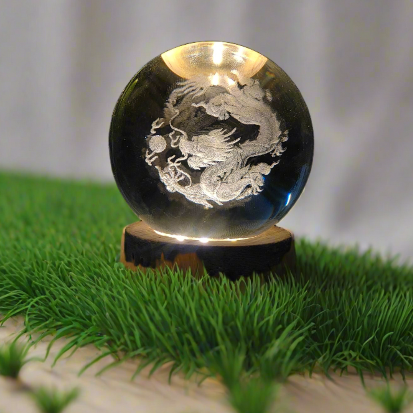 3D Dragon Crystal Ball Lamp For Home / Office / Bedroom Decoration Night Lamp