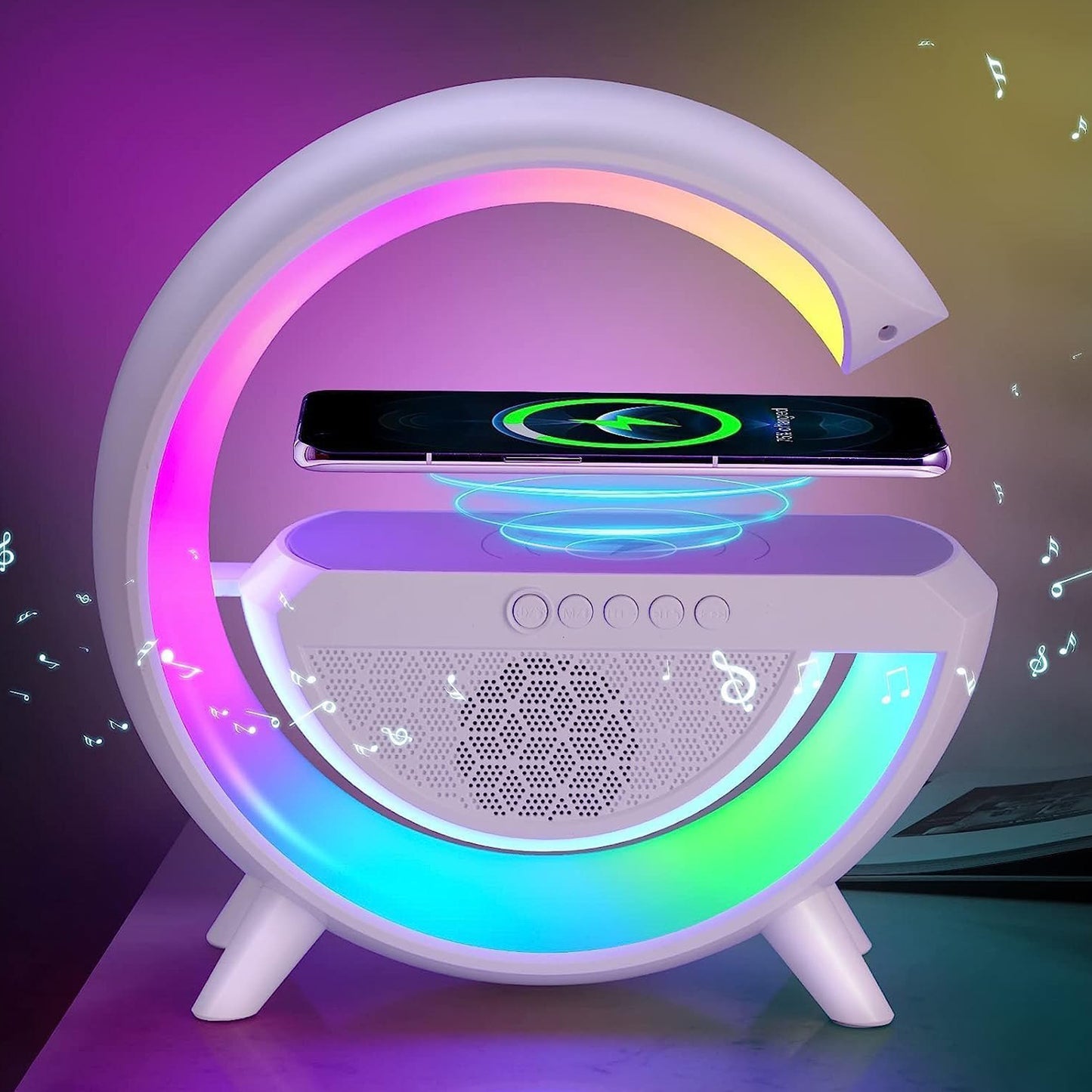 WRADER Wireless Charger Accessory Combo for 3in1 G Shape Bluetooth Speaker Wireless Charging Supported iOS Phone and Mobiles