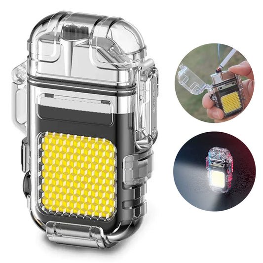 WRADER Dual Arc Plasma Lighter USB rechargeable Waterproof Transparent Shell