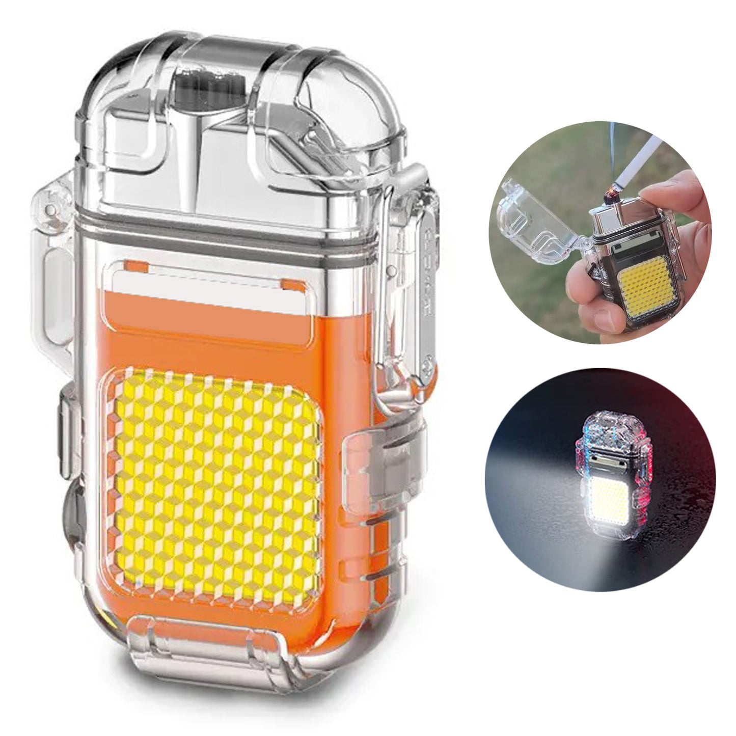 WRADER Dual Arc Plasma Lighter USB rechargeable Waterproof Transparent Shell