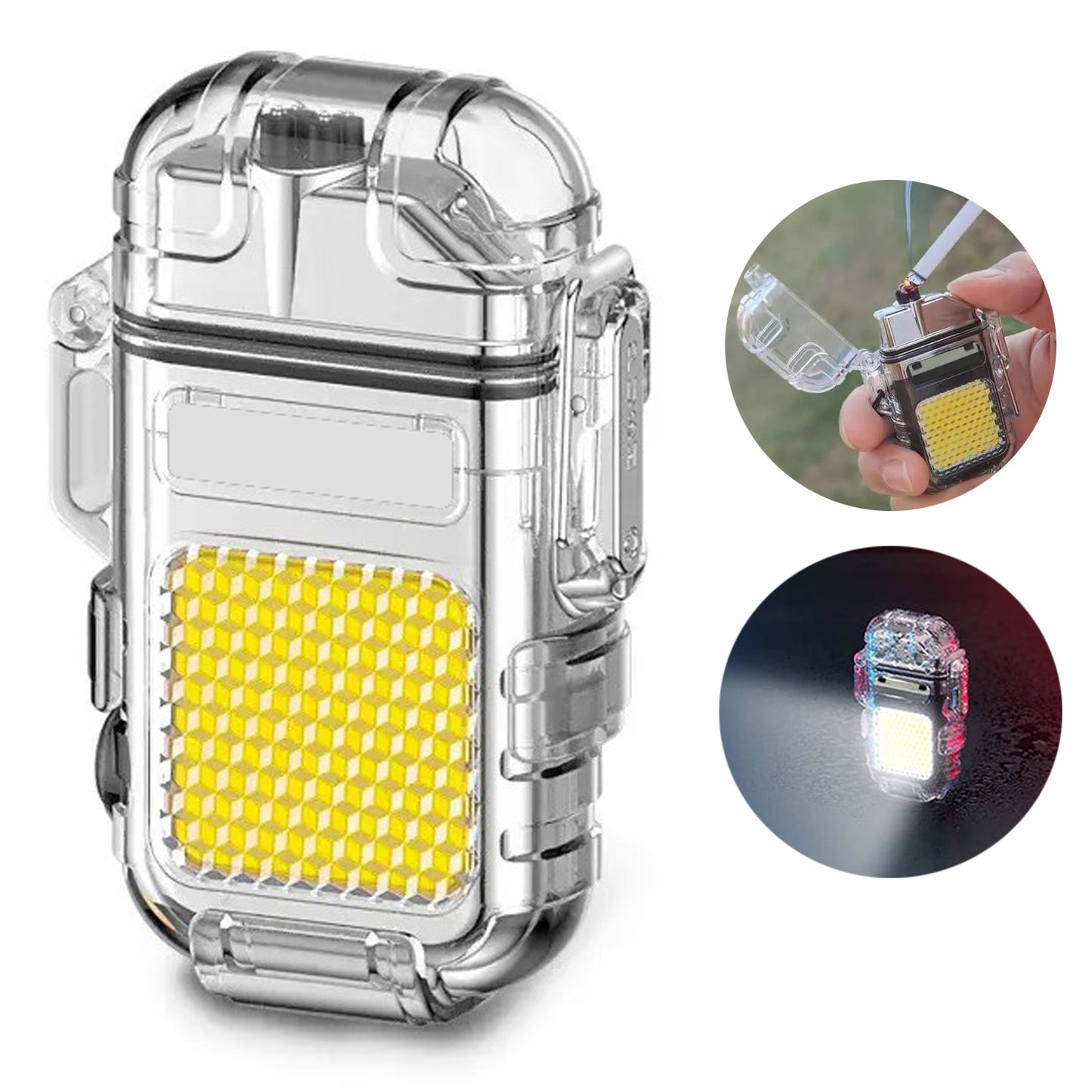 WRADER Dual Arc Plasma Lighter USB rechargeable Waterproof Transparent Shell