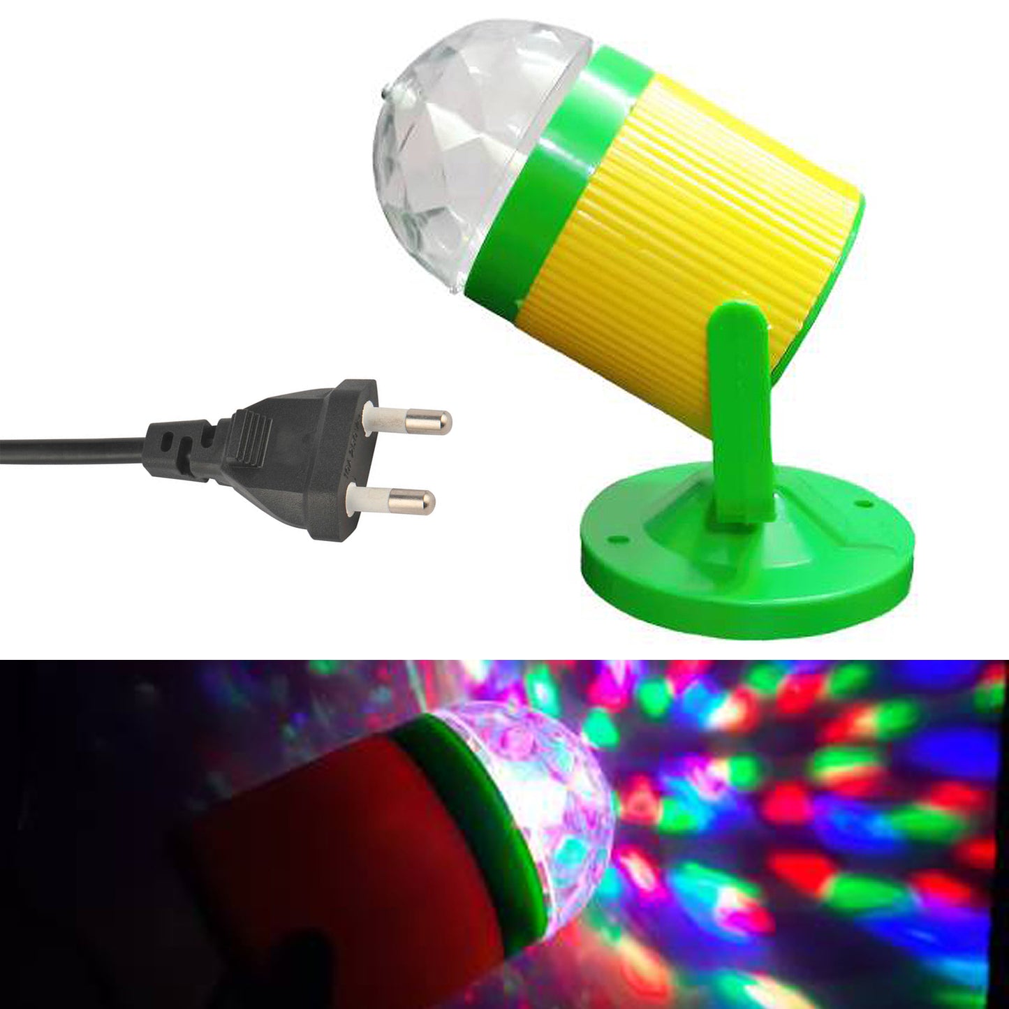 WRADER Disco Light Dj Light for Birthday Party Home Bedroom Hall and Diwali Single Disco Ball