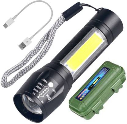 WRADER USB LED Torch Light Rechargeable flashlight