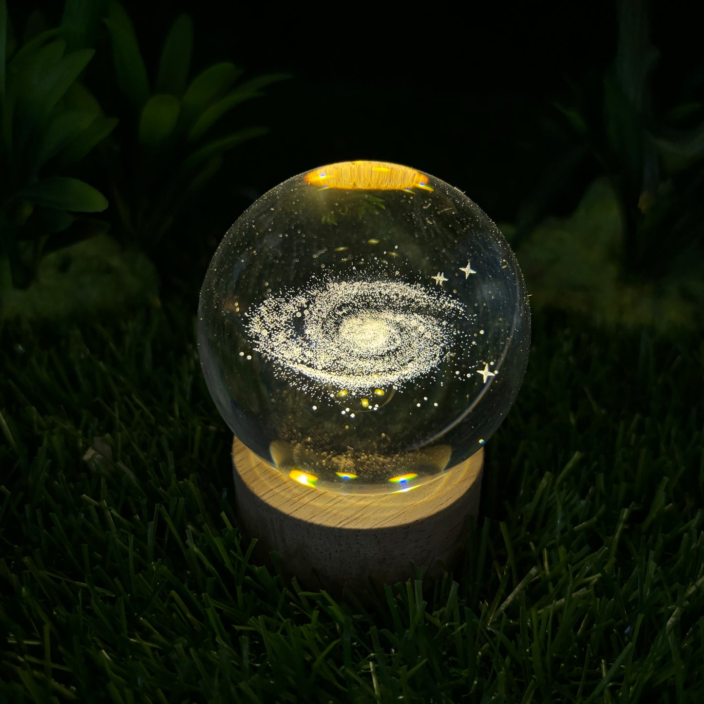 3D Milky Way Crystal Ball Table Night Lamp For Decorate Home Rooms / Bedroom / Office / Studio Etc