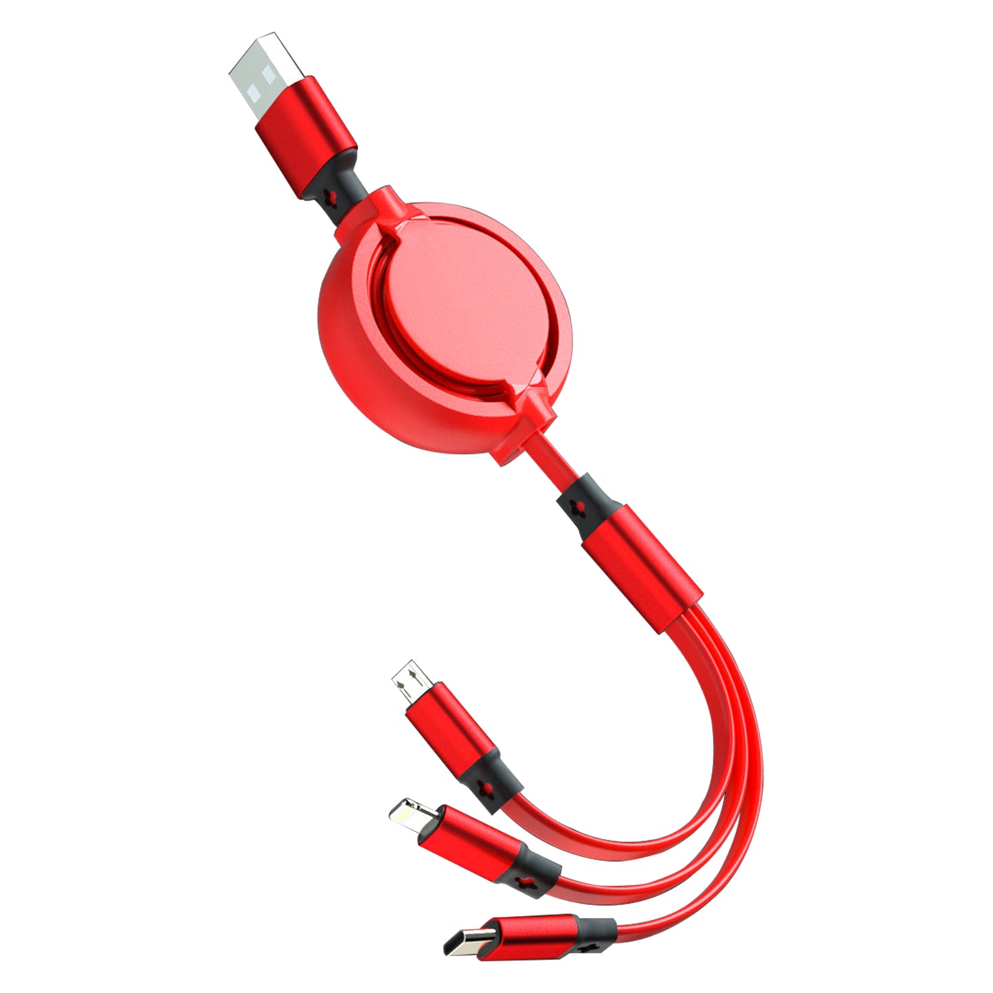 WRADER Micro USB Cable 3 A 1 m 3 in1 Fast Charging Data Cable for All Smartphones and iOS Data Cable
