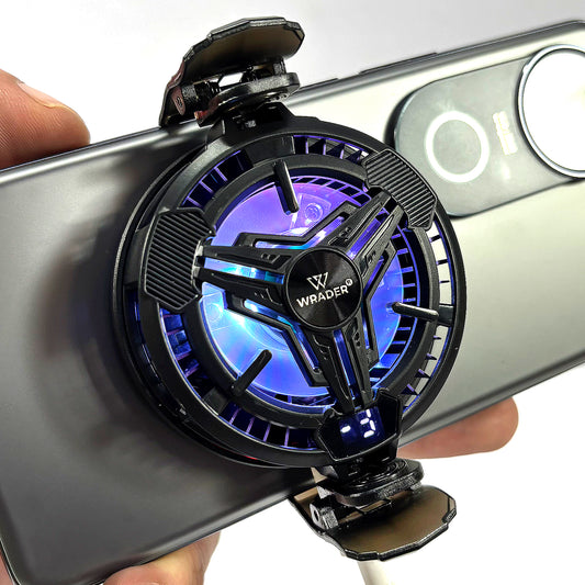 Wrader SL10 RGB Mobile Fan -3°C Cooling, Digital Display, Magnetic Mount, 2 Clips for Android