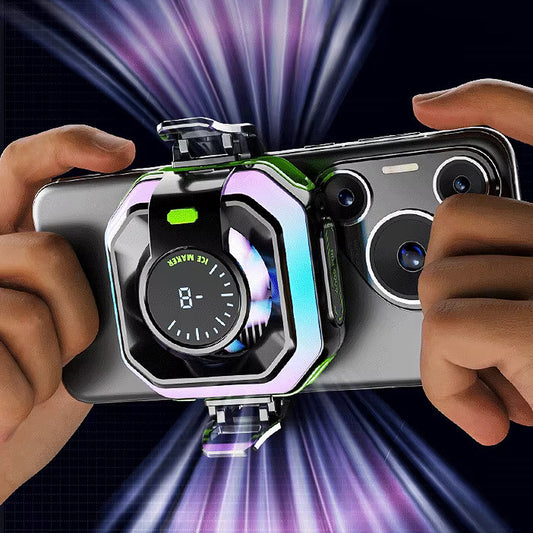 JS86 Mobile Cooling Fan – Ultra-Fast Cooling with RGB Lights, Temperature & Power Display