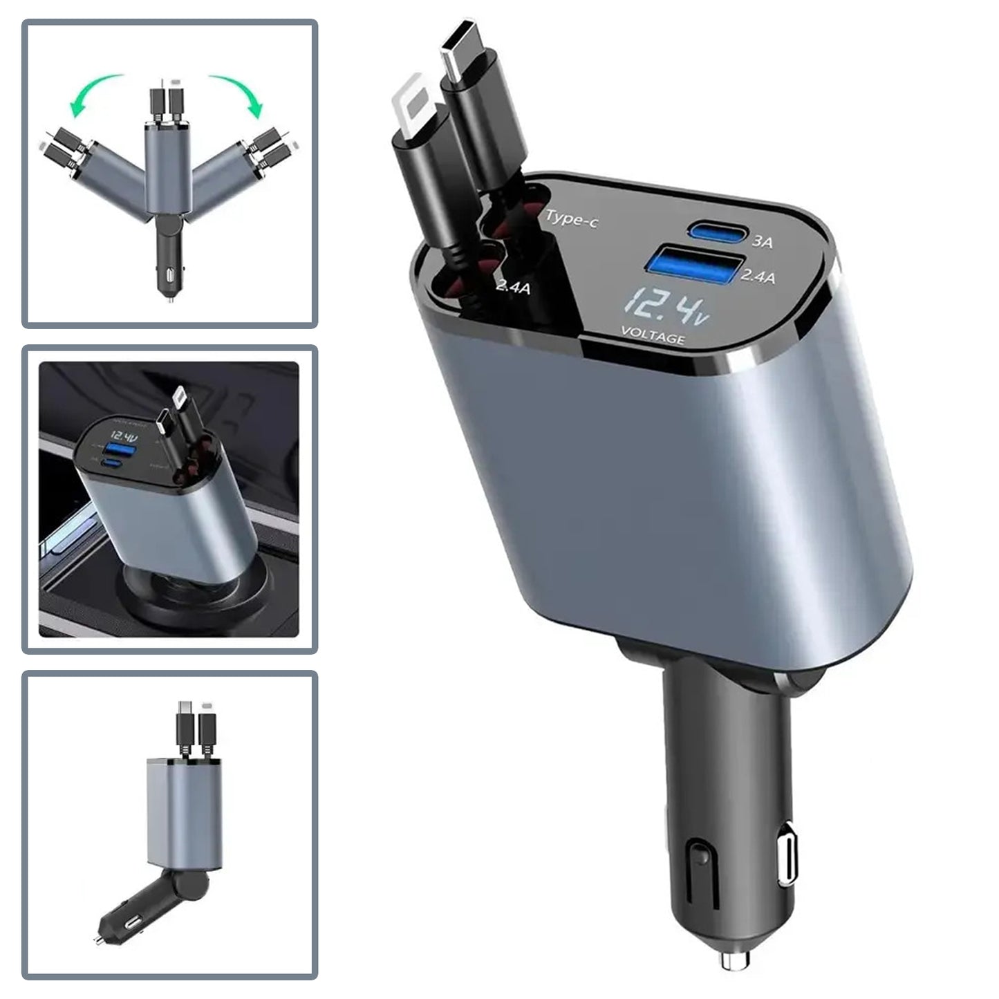 WRADER 3 Amp Qualcomm Certified Turbo Car Charger For All Cars