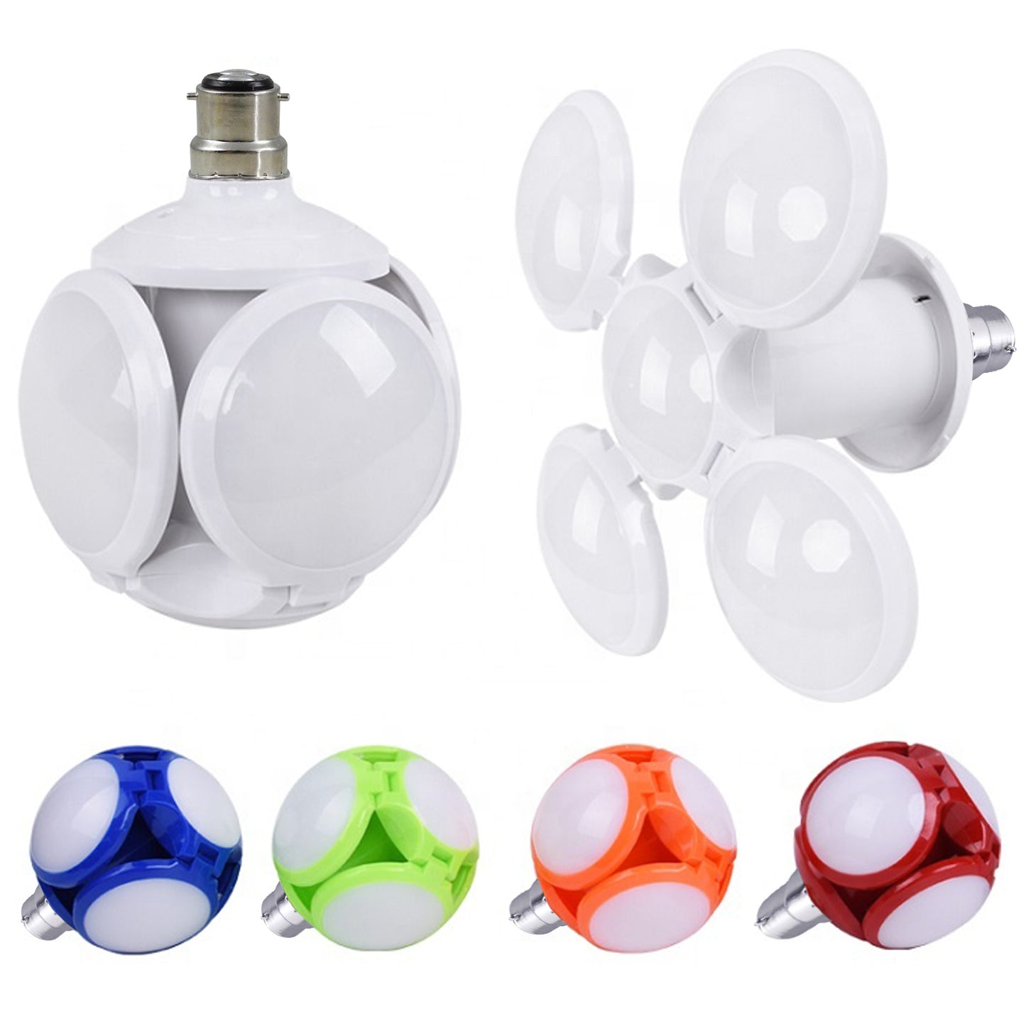 WRADER 40 Watt 5 In 1 LED Light UFO B22 Holder Fitting Football LED Light Bulb for Living Room, Office, Kitchen, Laundry Room, Garage, Bedroom, Hall