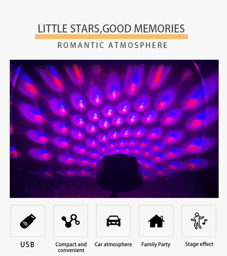 WRADER USB Disco Projection Light with 7 Color + 9 Functional Mode