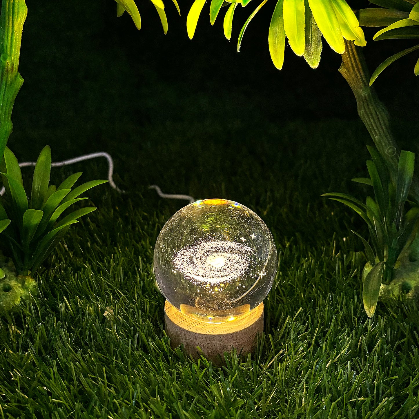 3D Milky Way Crystal Ball Table Night Lamp For Decorate Home Rooms / Bedroom / Office / Studio Etc