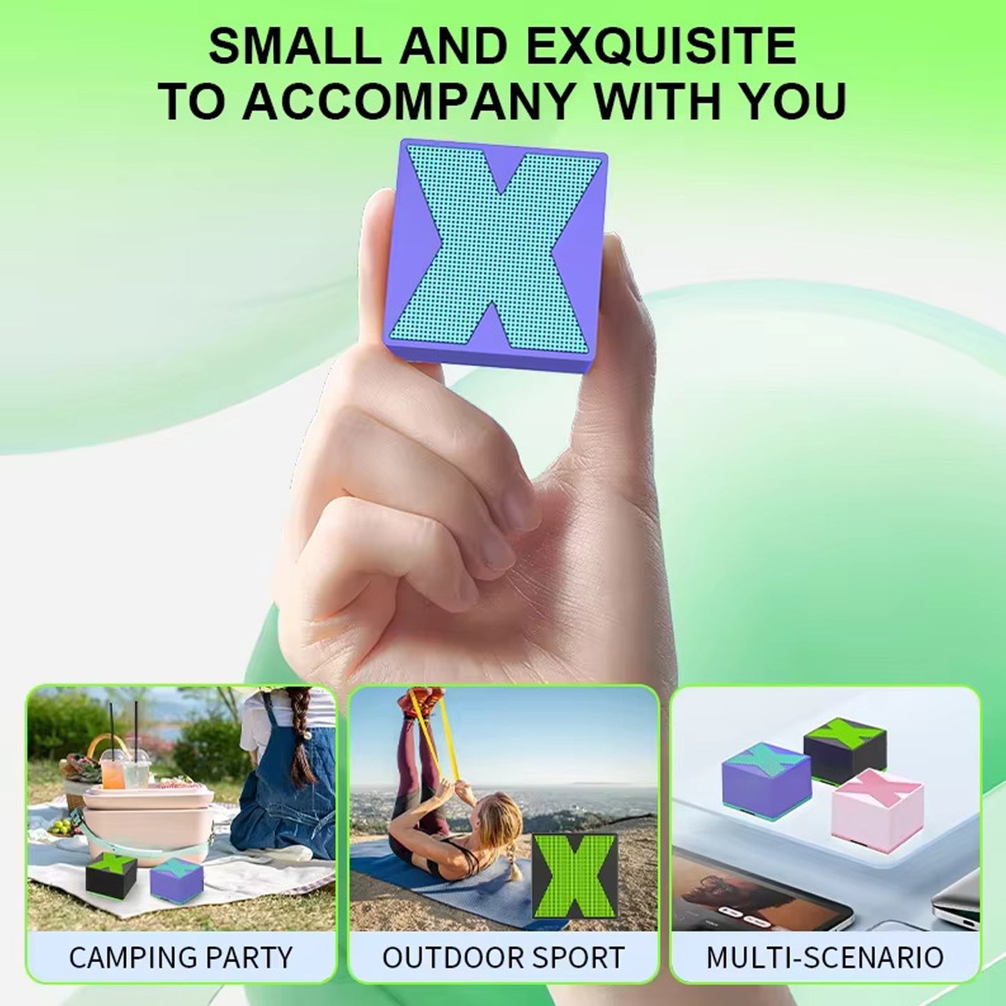 WRADER X1 Portable Bluetooth Hifi Stereo Bass Speaker Party Speaker 5 W Bluetooth Speaker