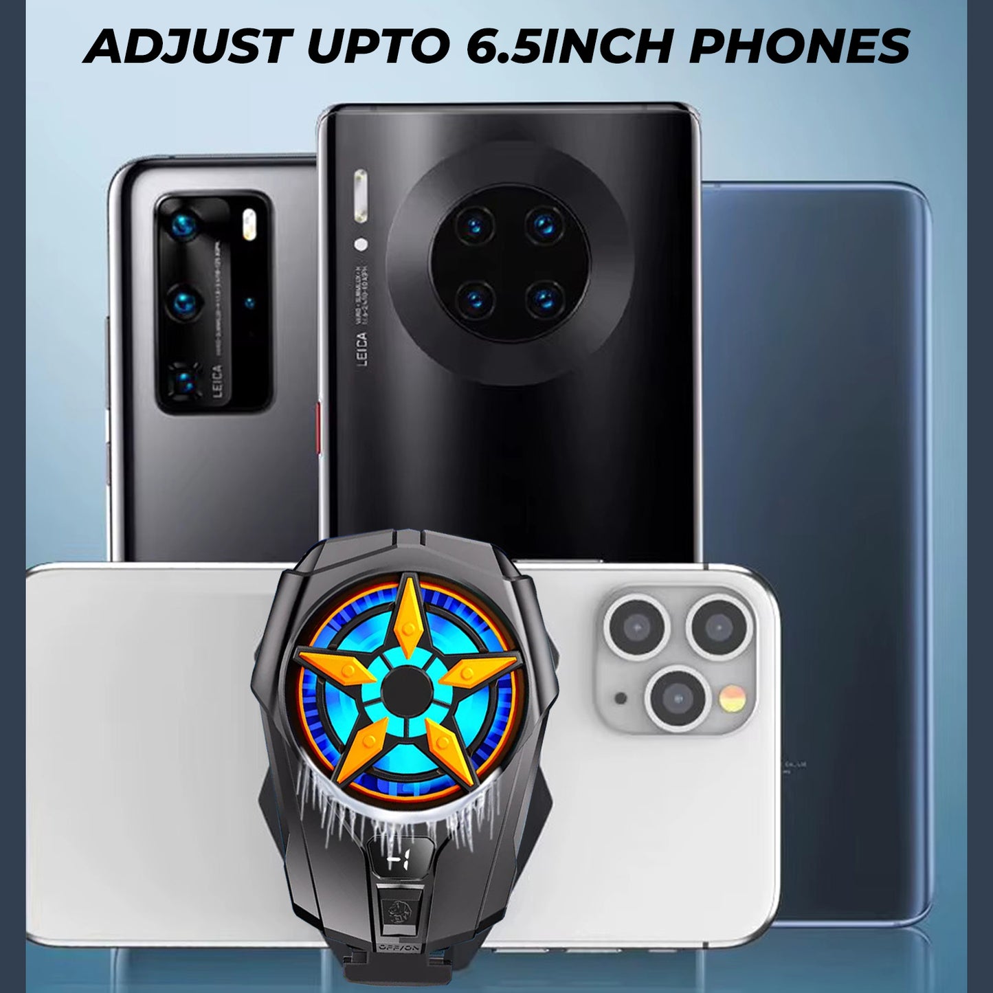 WRADER SL09 Portable Radiator Cooling Fan for Mobile Heating Gaming Cooling Fan For Android & iPhone