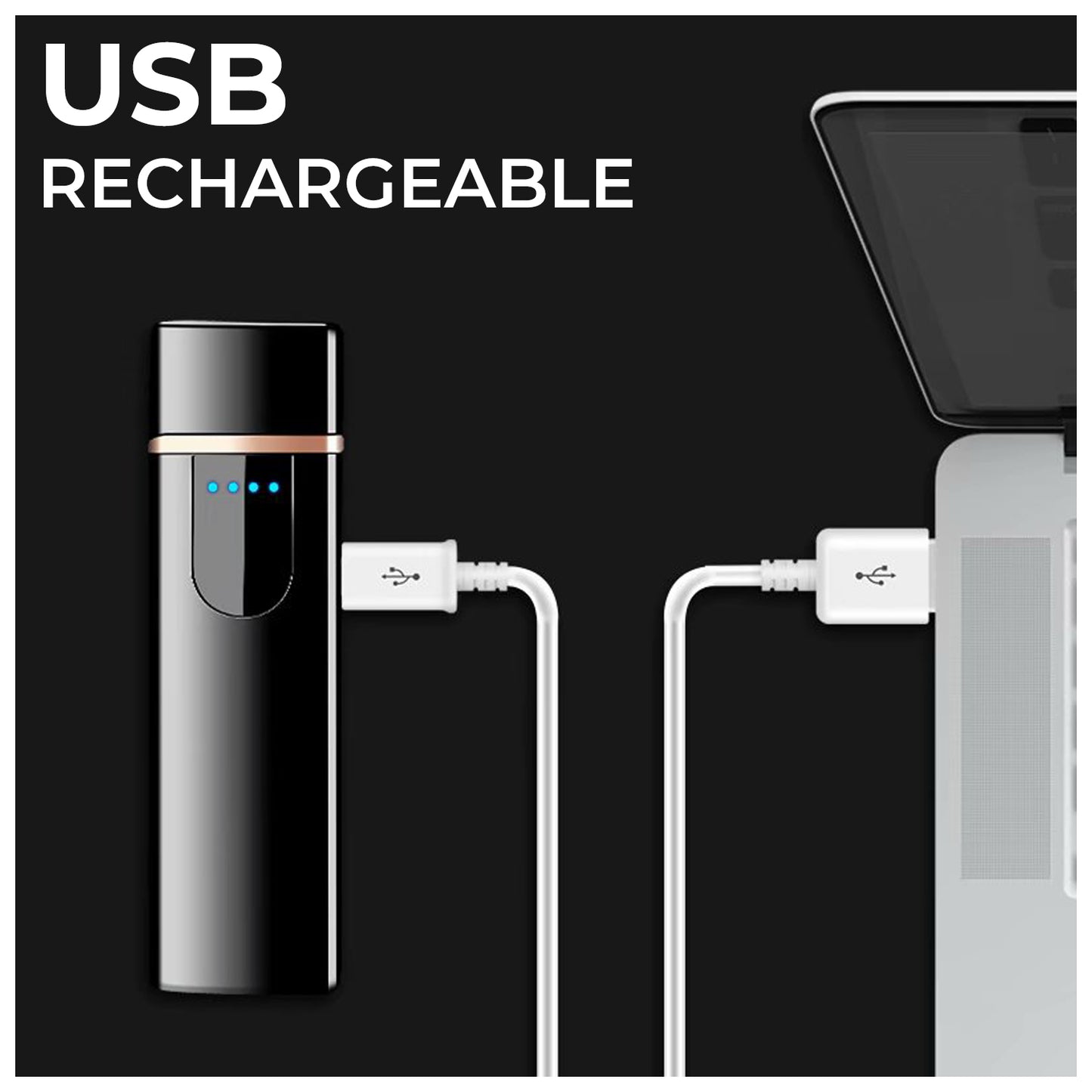 WRADER UPGRADED Version Ultra Thin Flameless Electronic Lighter Rechargeable Lighter with Touch Sensor On/Off Button Lighter for Cigar and Cigarette Lighter  (Black)