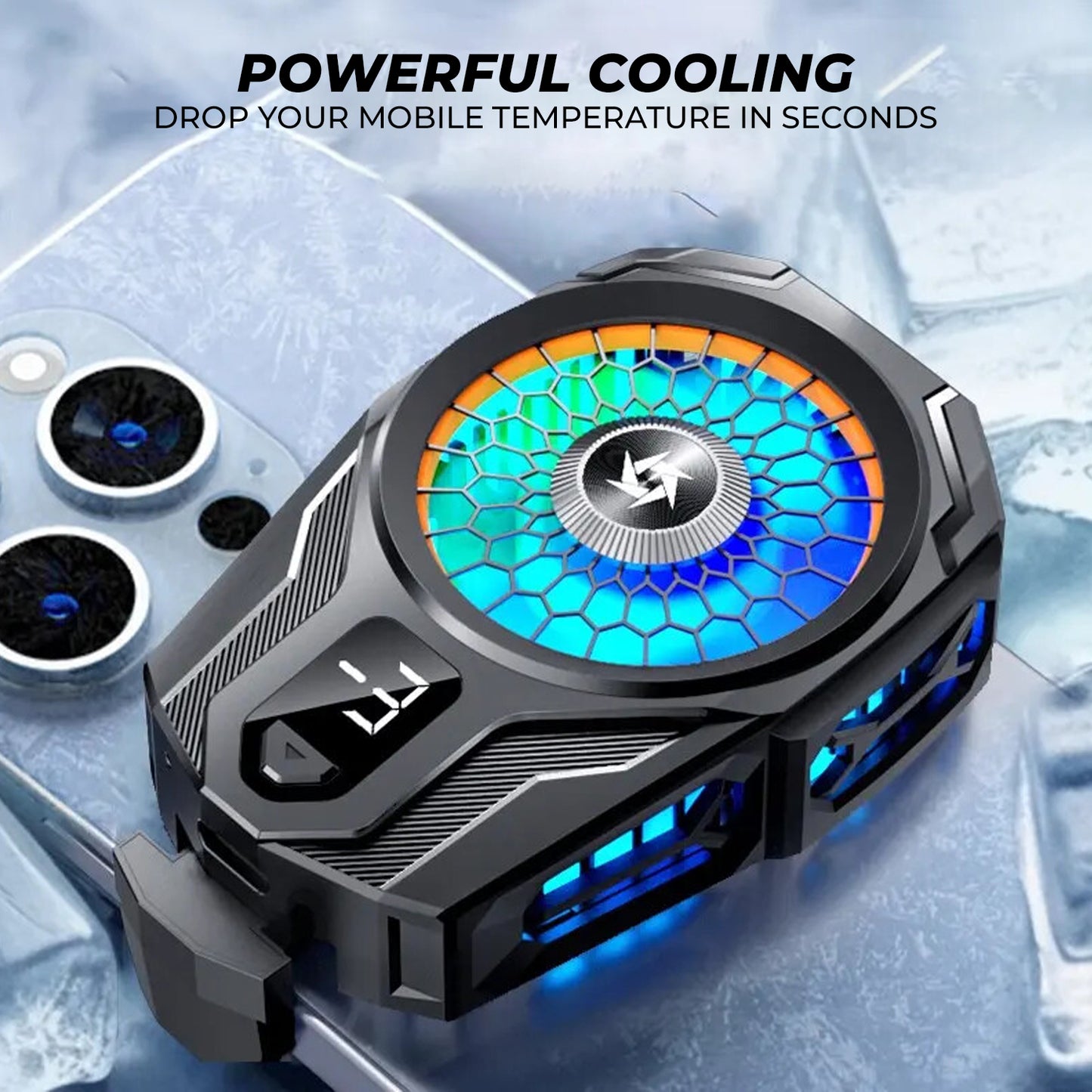WRADER SL16 Mobile Gaming Cooling Fan for Android & iPhone for Heat Control Mobile Gaming Cooling Fan (Black)