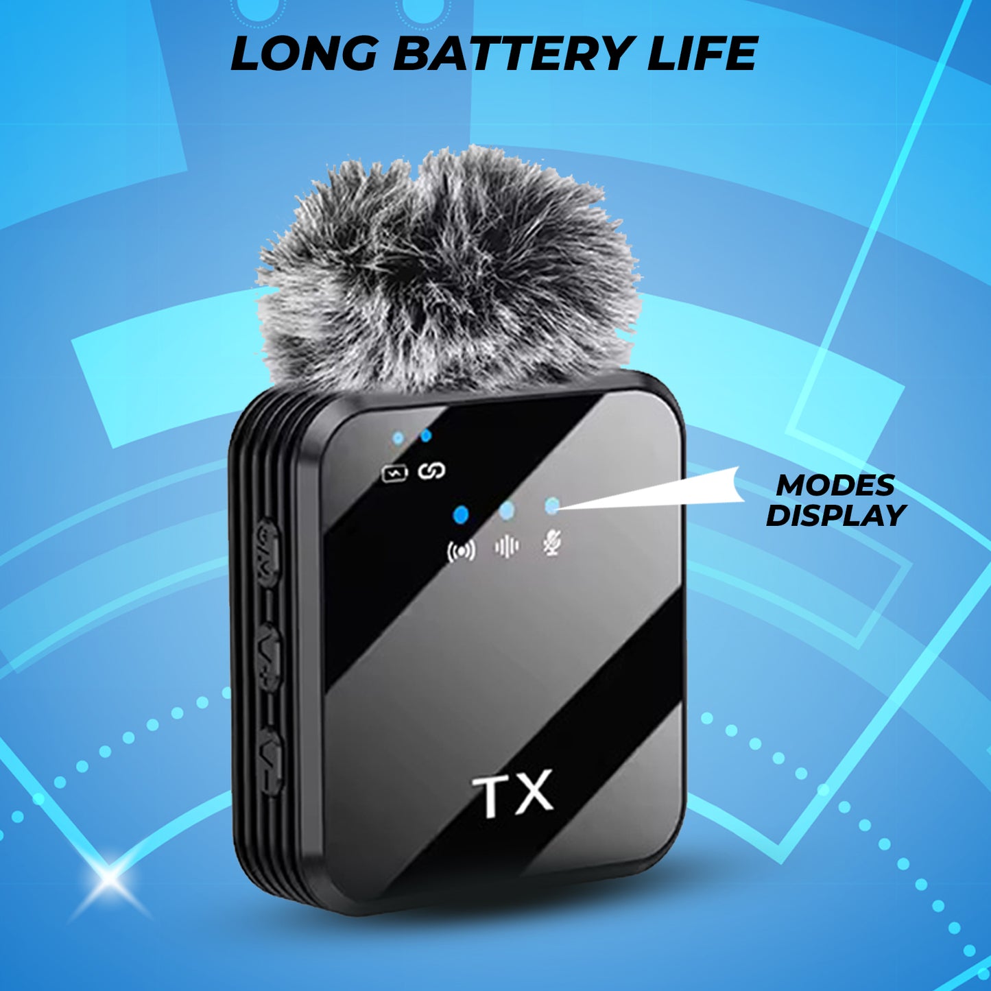 WRADER Wireless Mic with Noise Reduction for Cameras, PC, Laptops, Mobiles, GoPro, DSLR Microphone