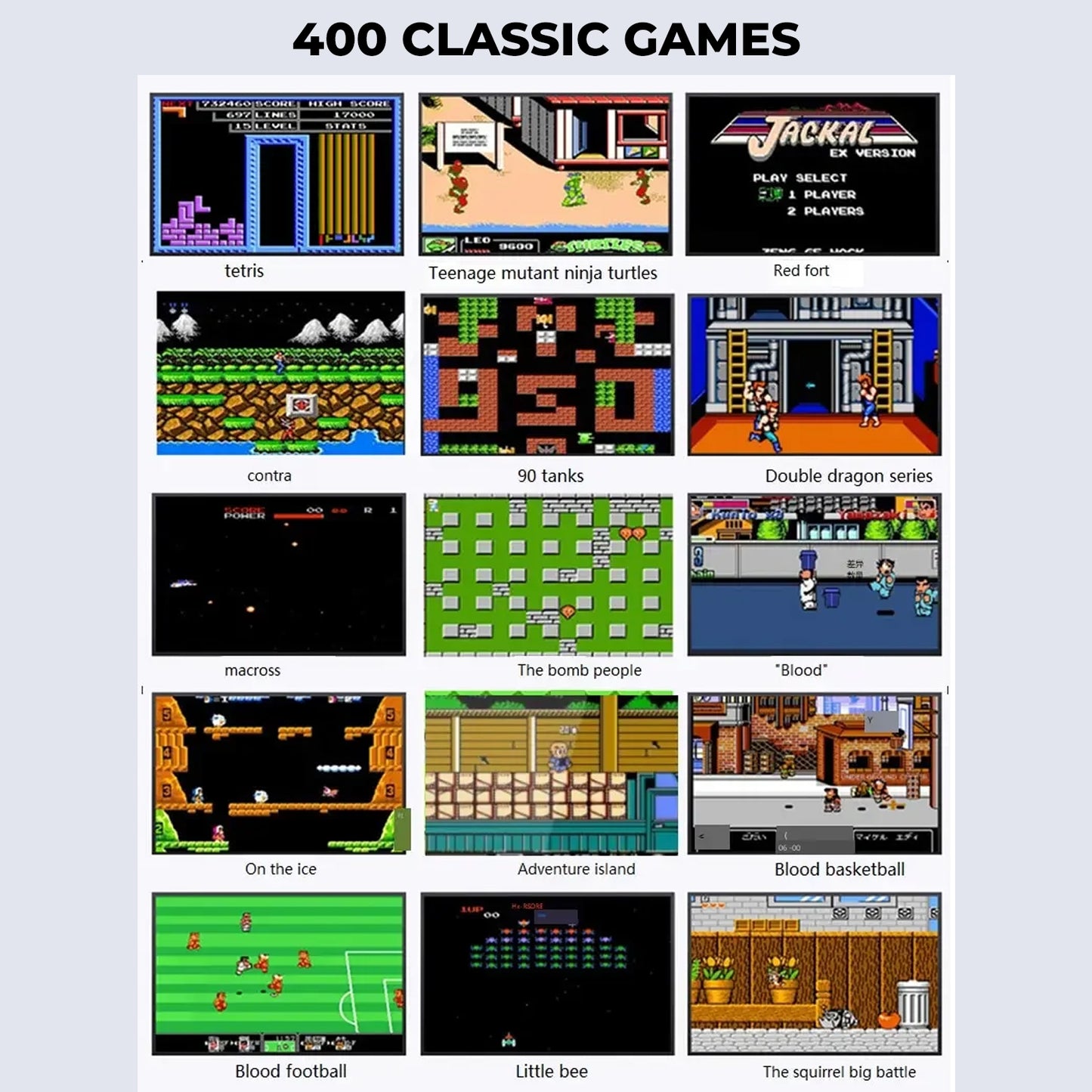 SUP Game Console Retro View Gaming, TV Support Handheld with 400 Classic Game like Contra Series, Super Mario Series etc