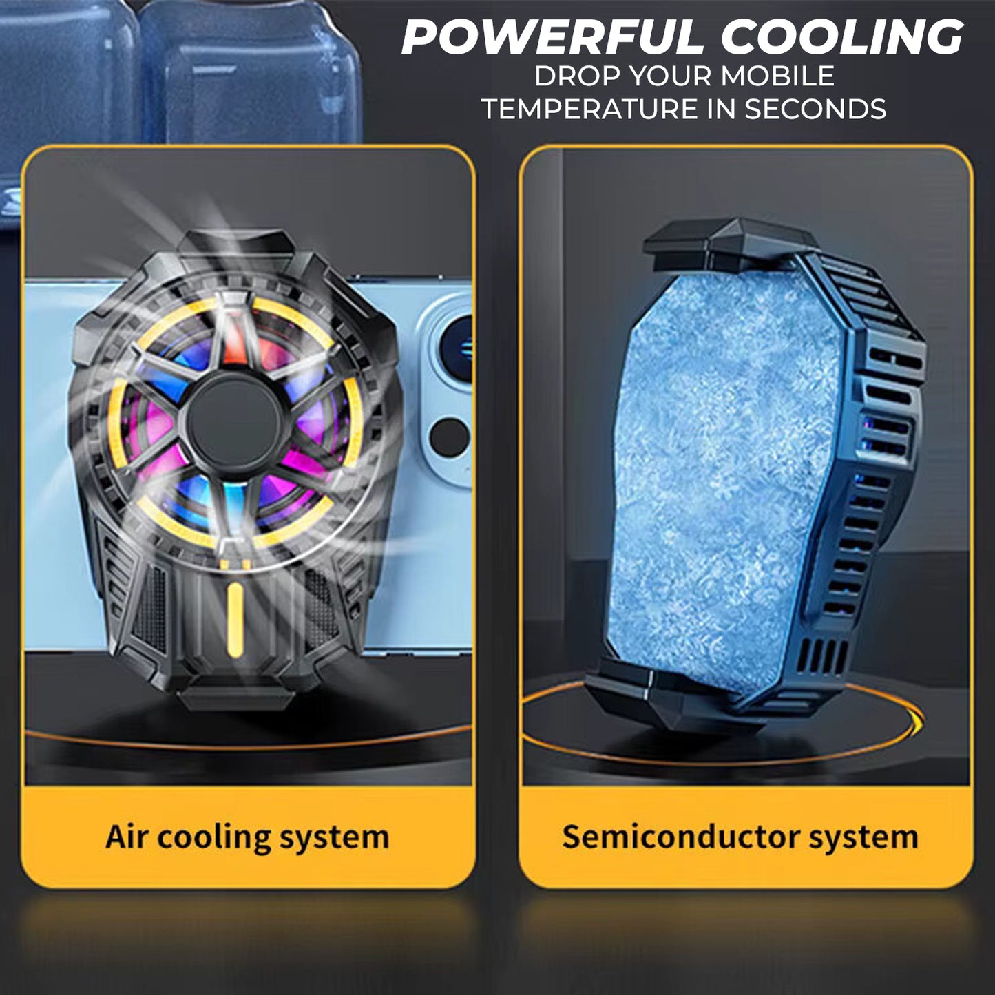 WRADER SL01 RGB Gaming Mobile Phone Cooler for iPhone & Android Mobiles Mobile AC Cooler