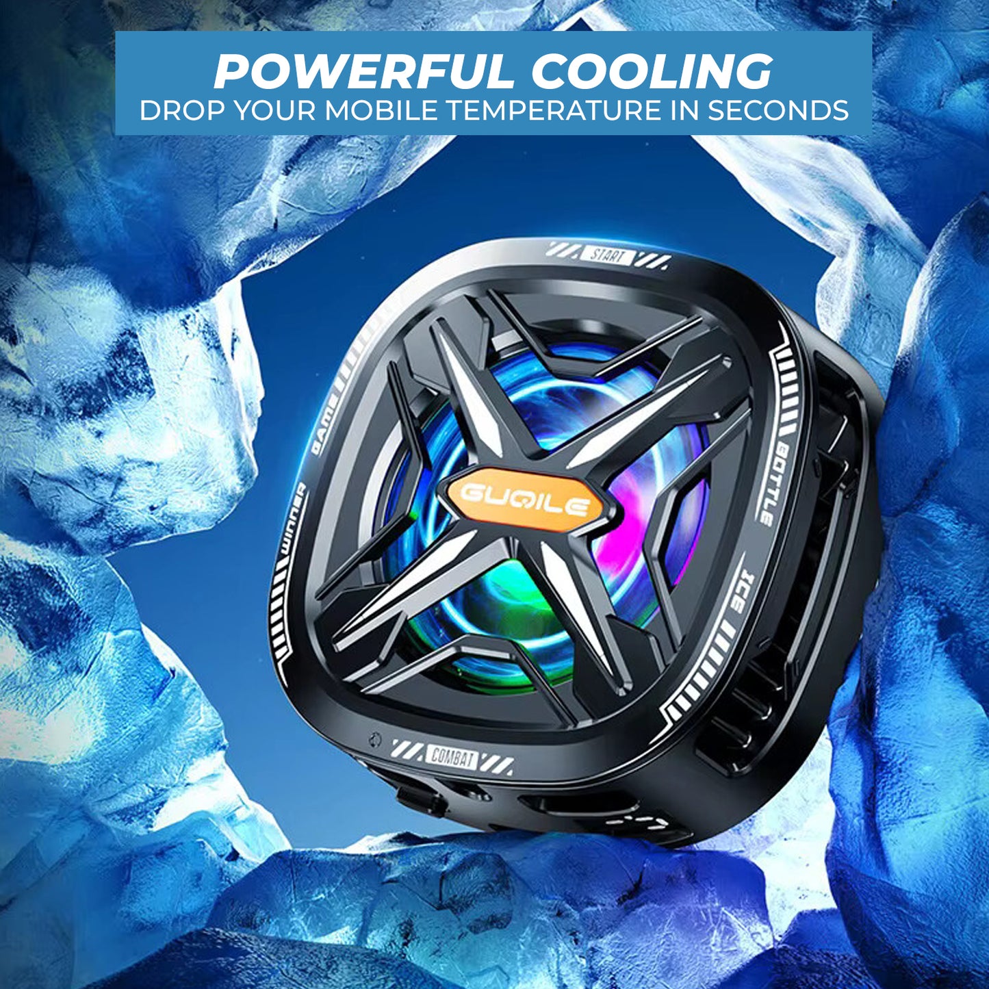 WRADER FS05 Portable Small Semiconductor Radiator Mobile Phone Heating Cooling Fan For Android & iPhone Mobiles