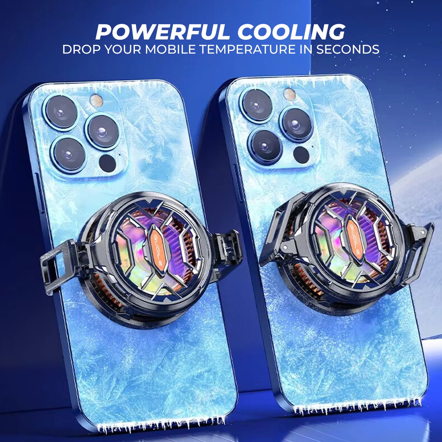 WRADER FS03 Portable Small Semiconductor Radiator Mobile Phone Heating Cooling Fan For Android & iPhone Mobiles