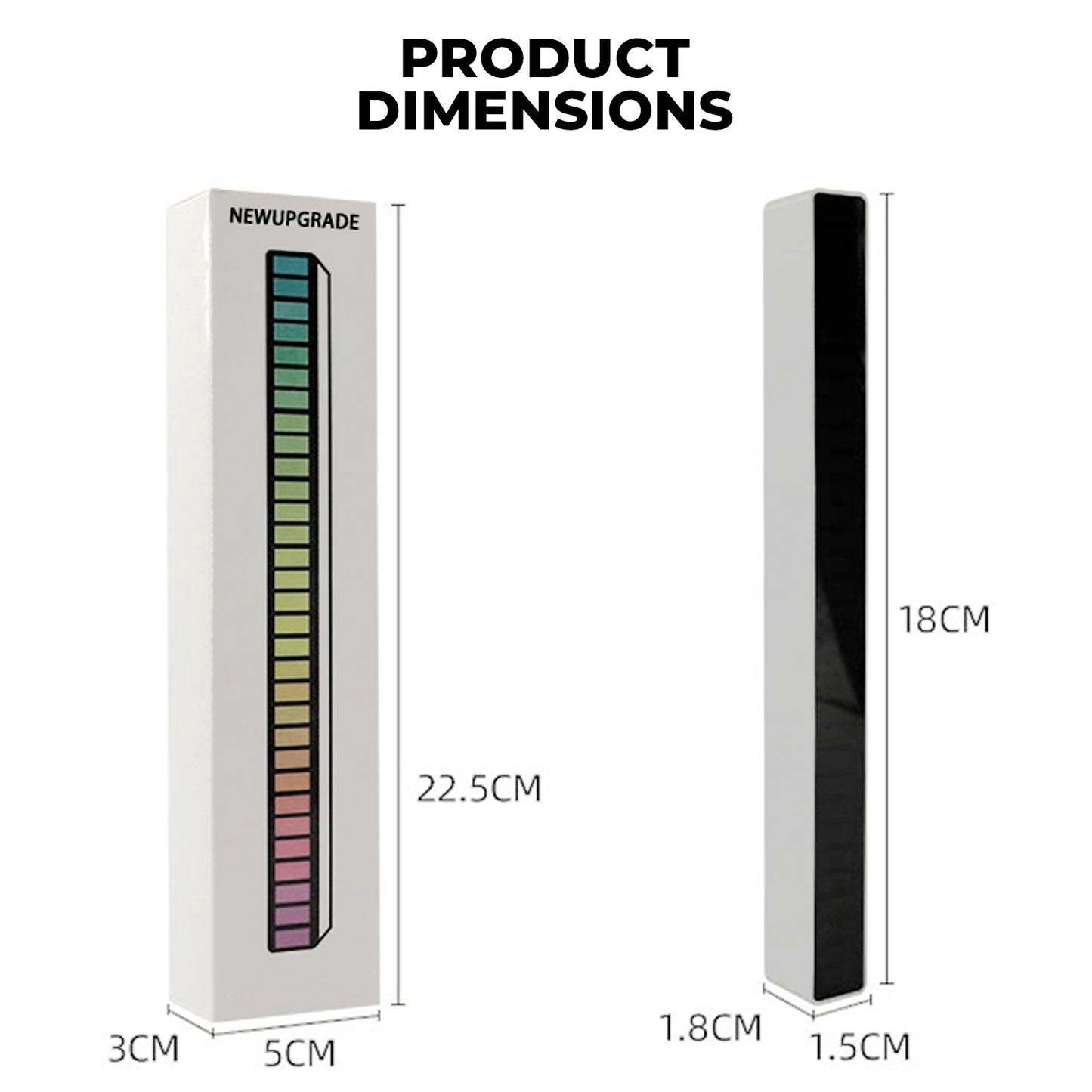 Rechargeable RGB Sound Control Voice-Activated Pickup Light Music Rhythm Light with Music Sync 32Bit Audio Spectrum Light for Car Desktop TV Gaming