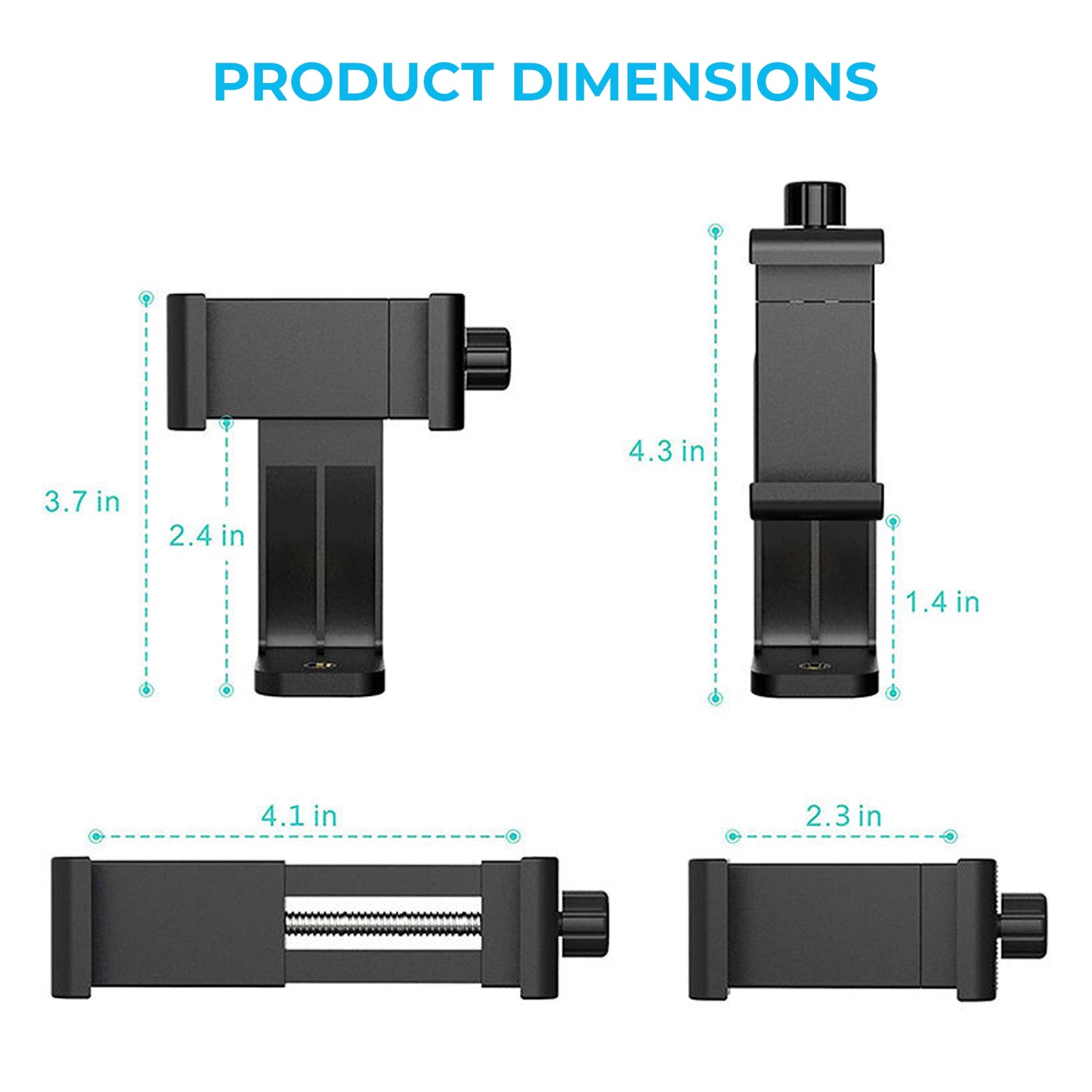 WRADER 360 Degree Rotatable Mobile Phone Holder for Tripod Mount Phone Holder Clip for Tripod, Tripod Ball Head, Tripod Bracket, Tripod Clamp