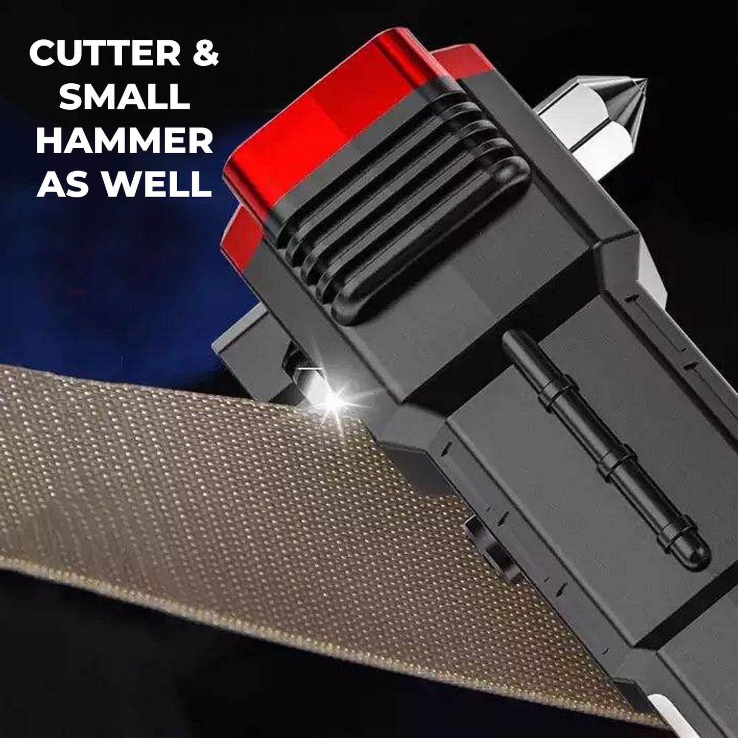 WRADER Safety Car Rescue LED Torch Light, Flashlight COB LED Light with Powerbank Hammer Torch
