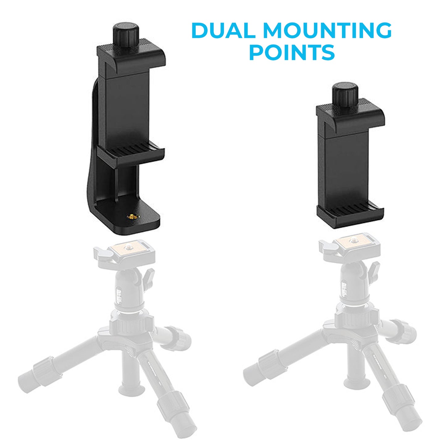 WRADER 360 Degree Rotatable Mobile Phone Holder for Tripod Mount Phone Holder Clip for Tripod, Tripod Ball Head, Tripod Bracket, Tripod Clamp