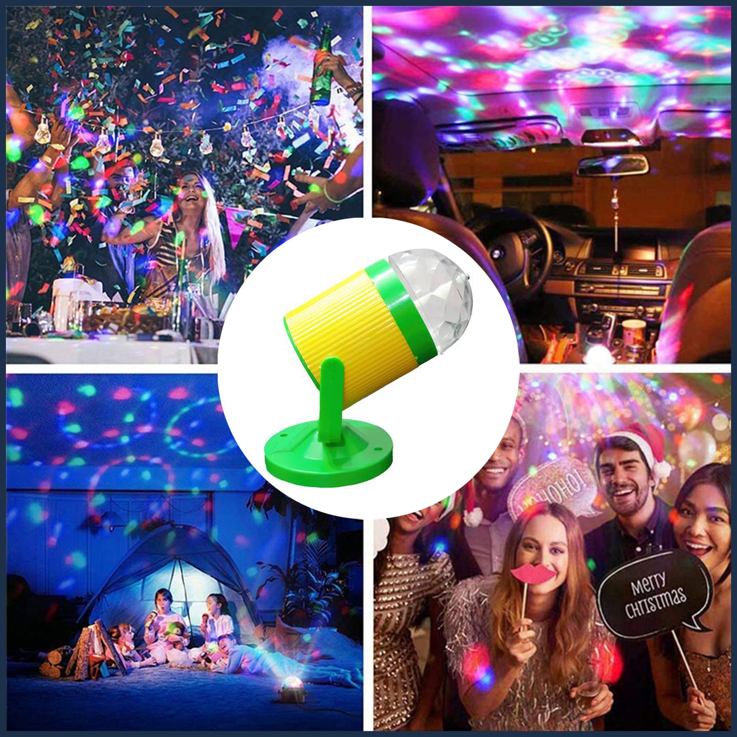 WRADER Disco Light Dj Light for Birthday Party Home Bedroom Hall and Diwali Single Disco Ball