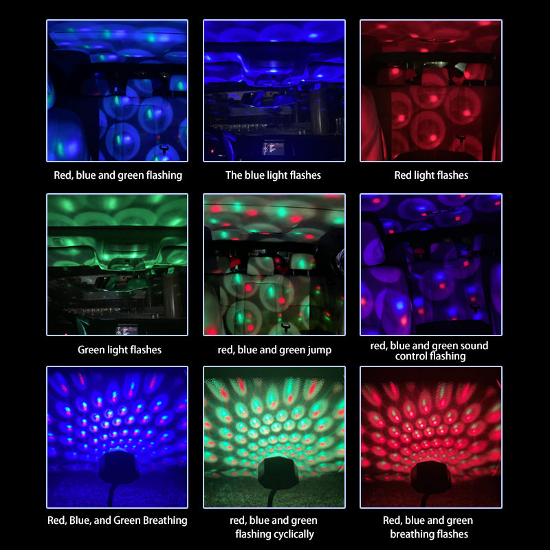 WRADER USB Disco Projection Light with 7 Color + 9 Functional Mode