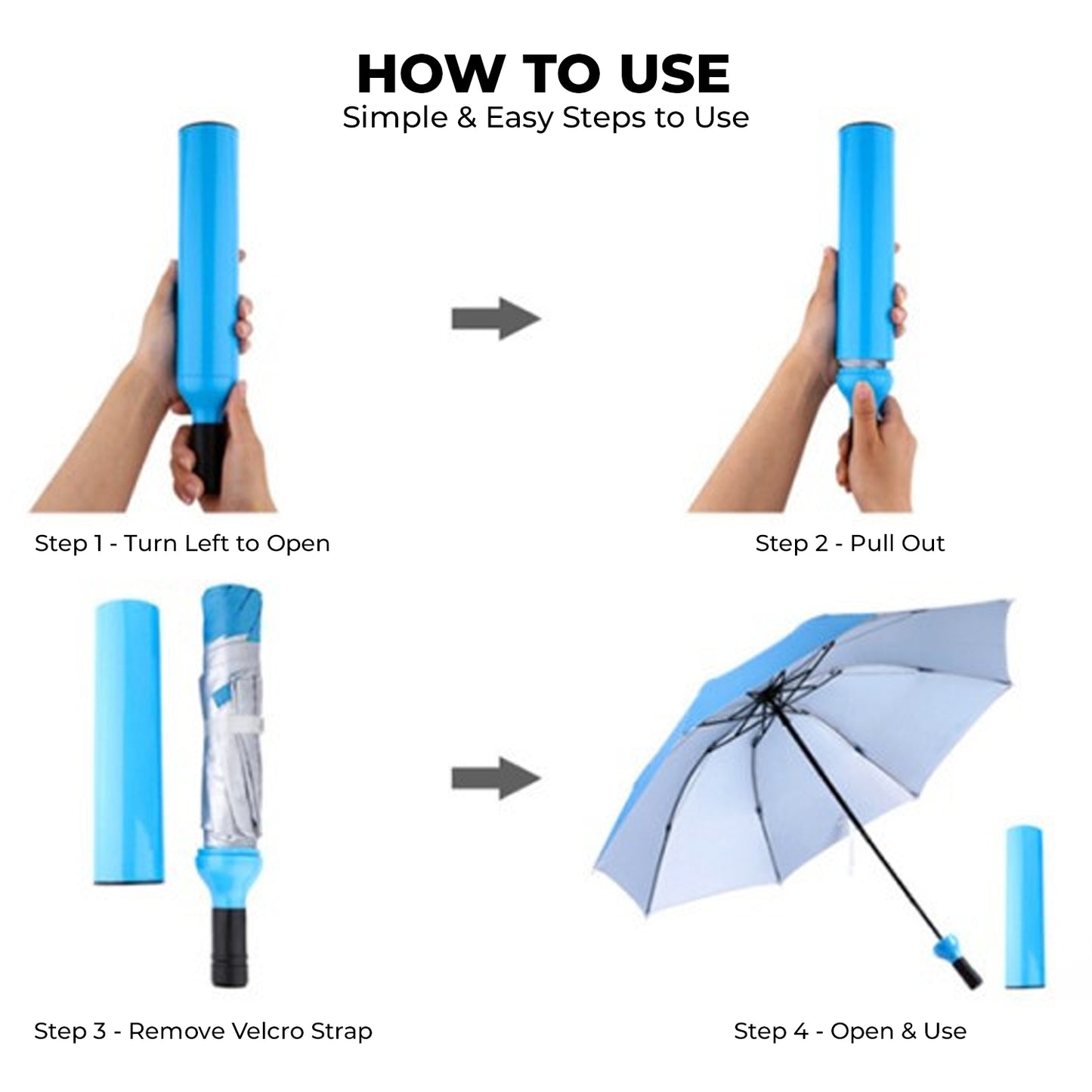 Bottle Umbrella with UV Protection Windproof Umbrella for Boys Girls Men & Women Umbrella