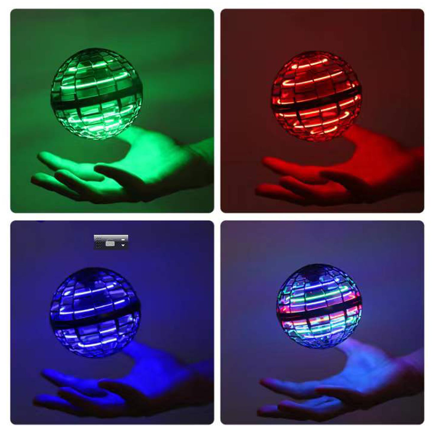 RGB Color Lighting Rechargeable Flying Ball with Remote Controller for Kids
