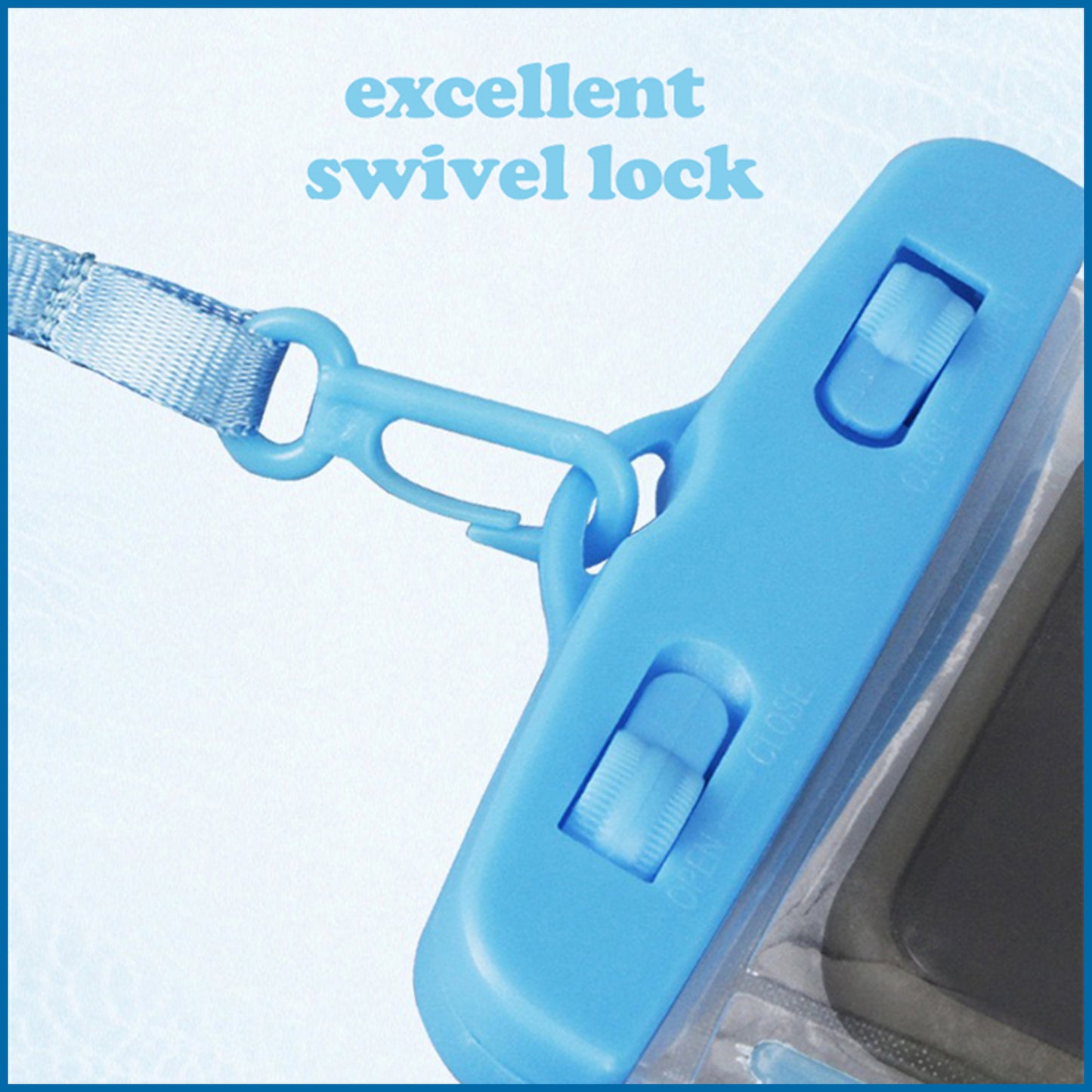 WRADER Pouch for Rain Mobile Touch Sensitive Waterproof Mobile Pouch with Strap, Size upto 6.5 Inches Mobiles