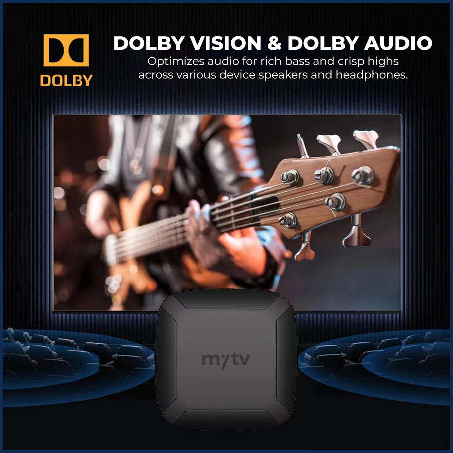 My tv Full HD 1080p Smart Android TV Set-Top Box with Built-in Chromecast & Google Assistant