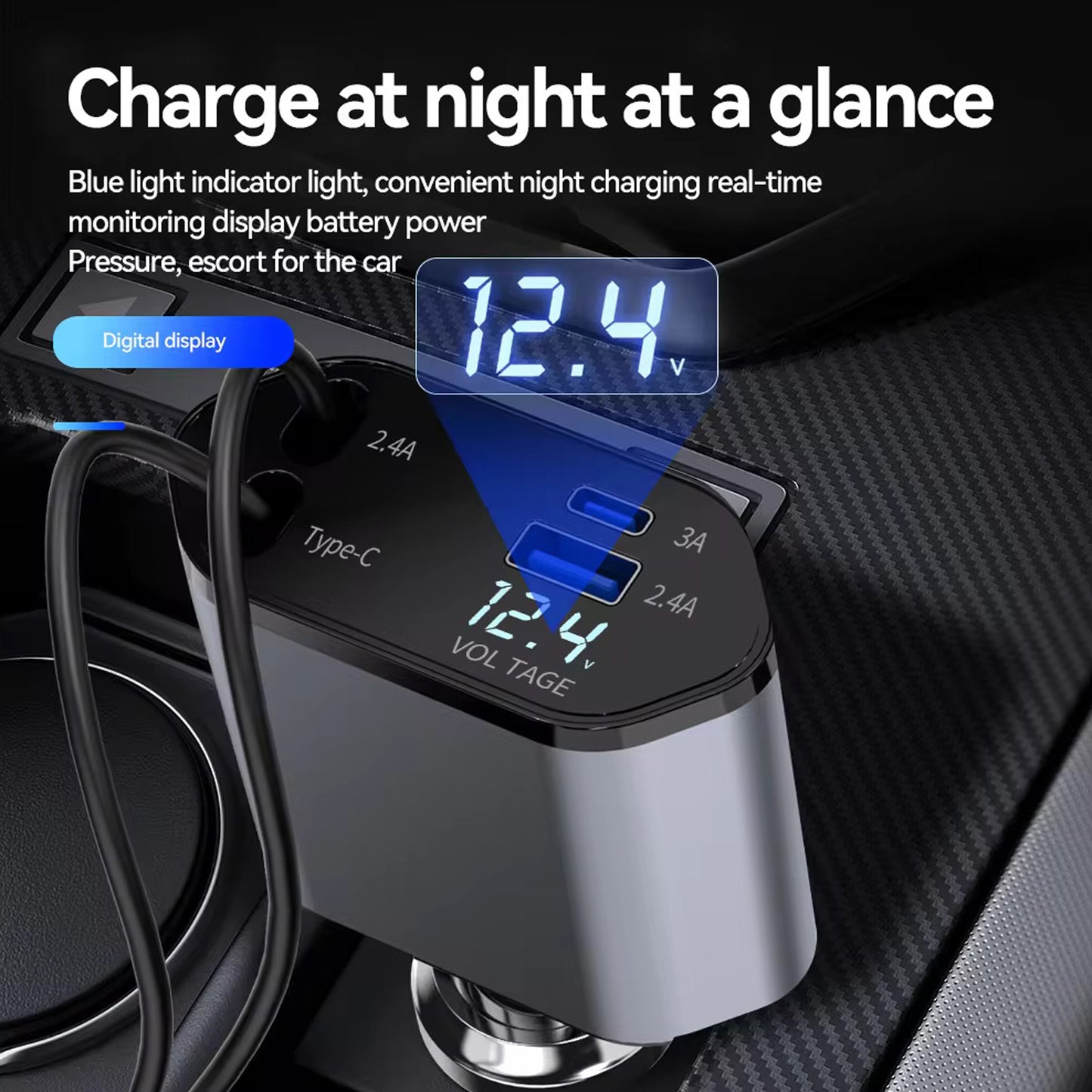 WRADER 3 Amp Qualcomm Certified Turbo Car Charger For All Cars